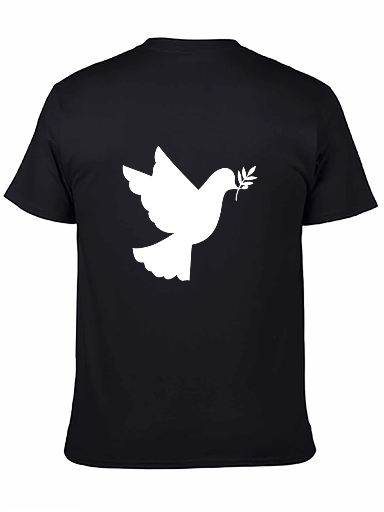 Peace Dove Graphic Tee - Stylish Black Cotton T-Shirt