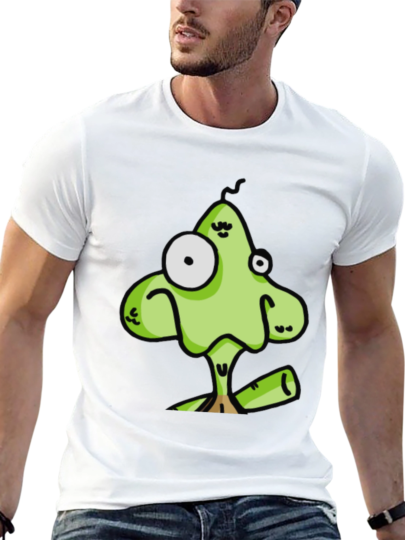 Funny Cartoon Character Black T-Shirt