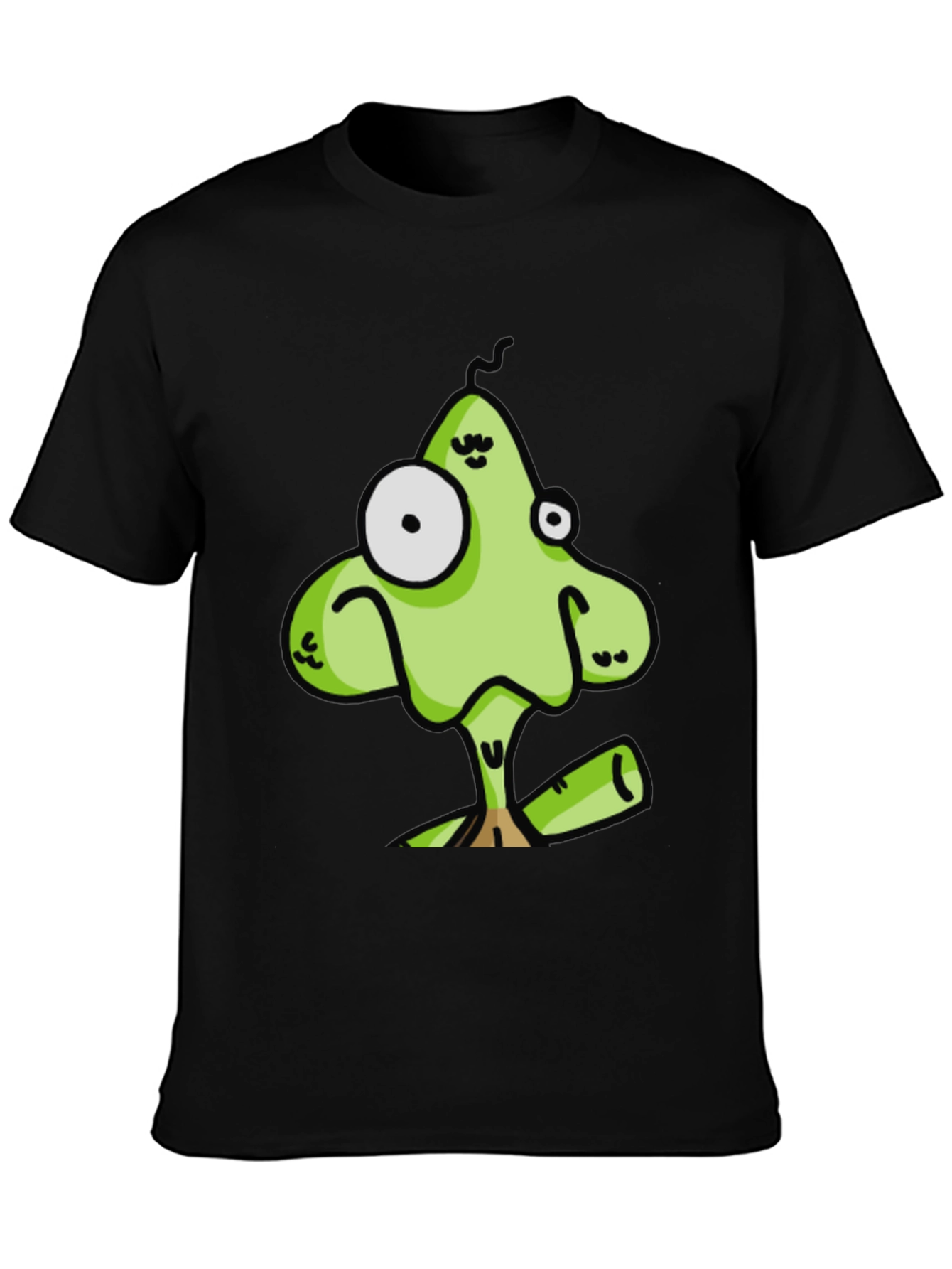 Funny Cartoon Character Black T-Shirt