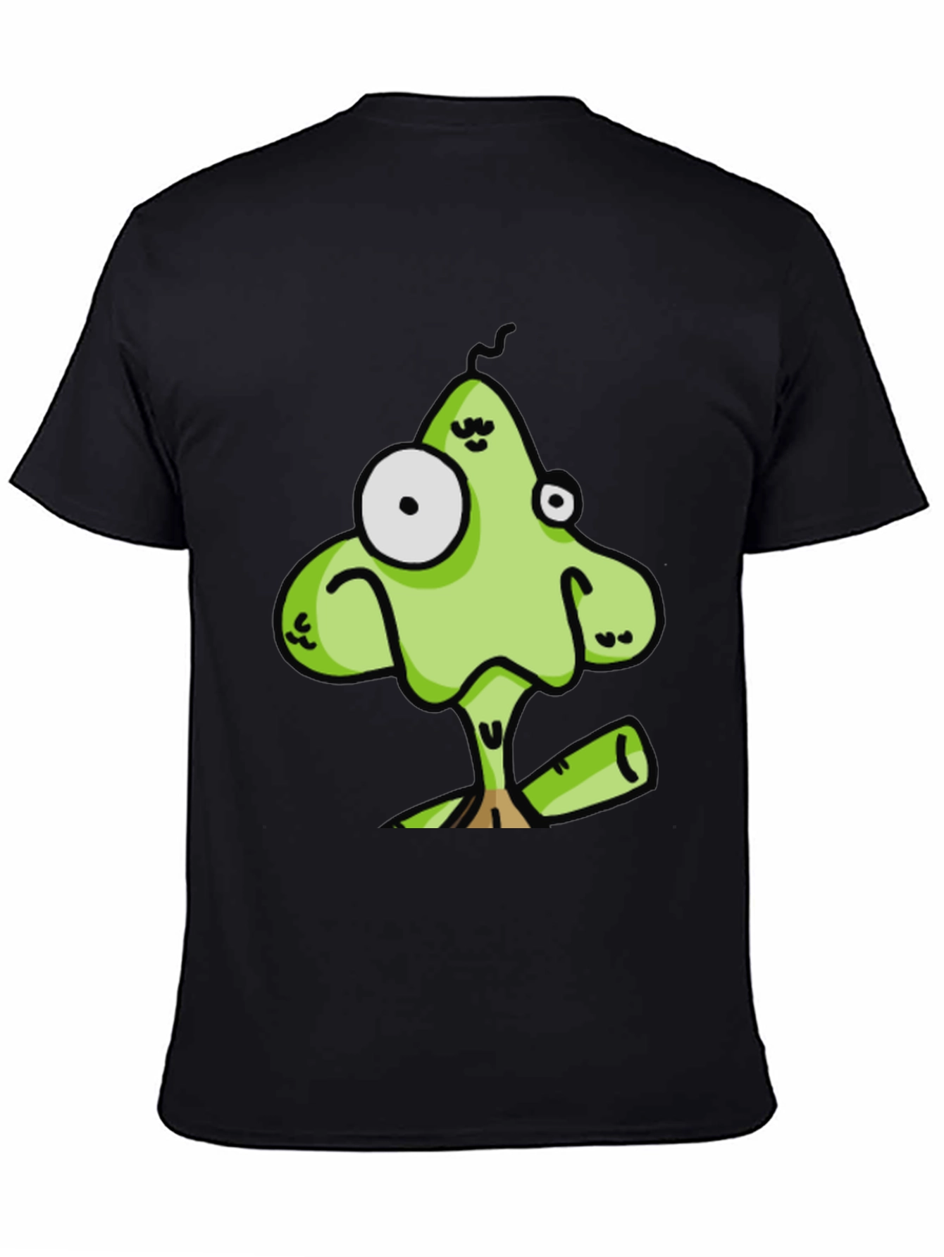 Funny Cartoon Character Black T-Shirt