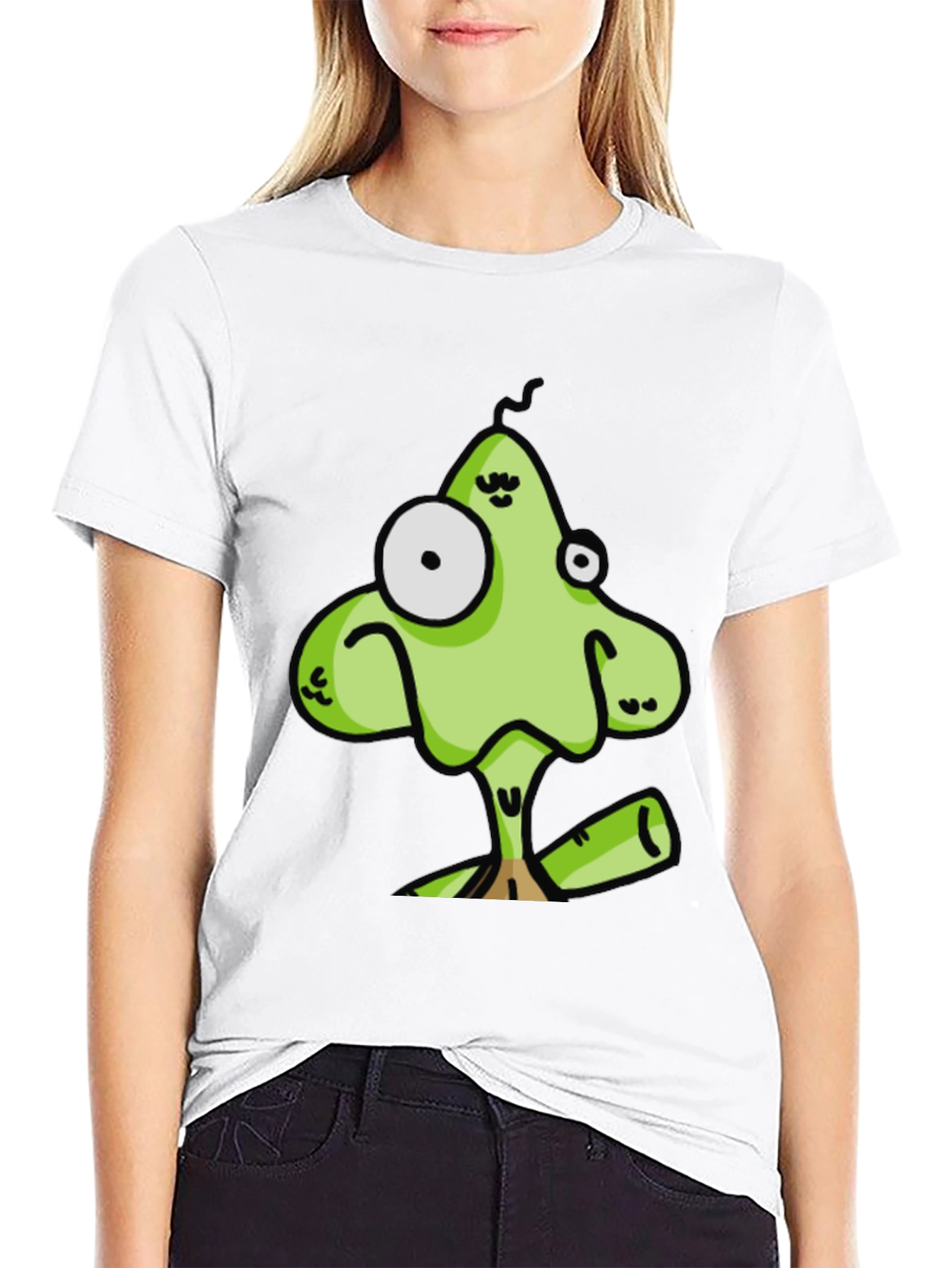Funny Cartoon Character Black T-Shirt