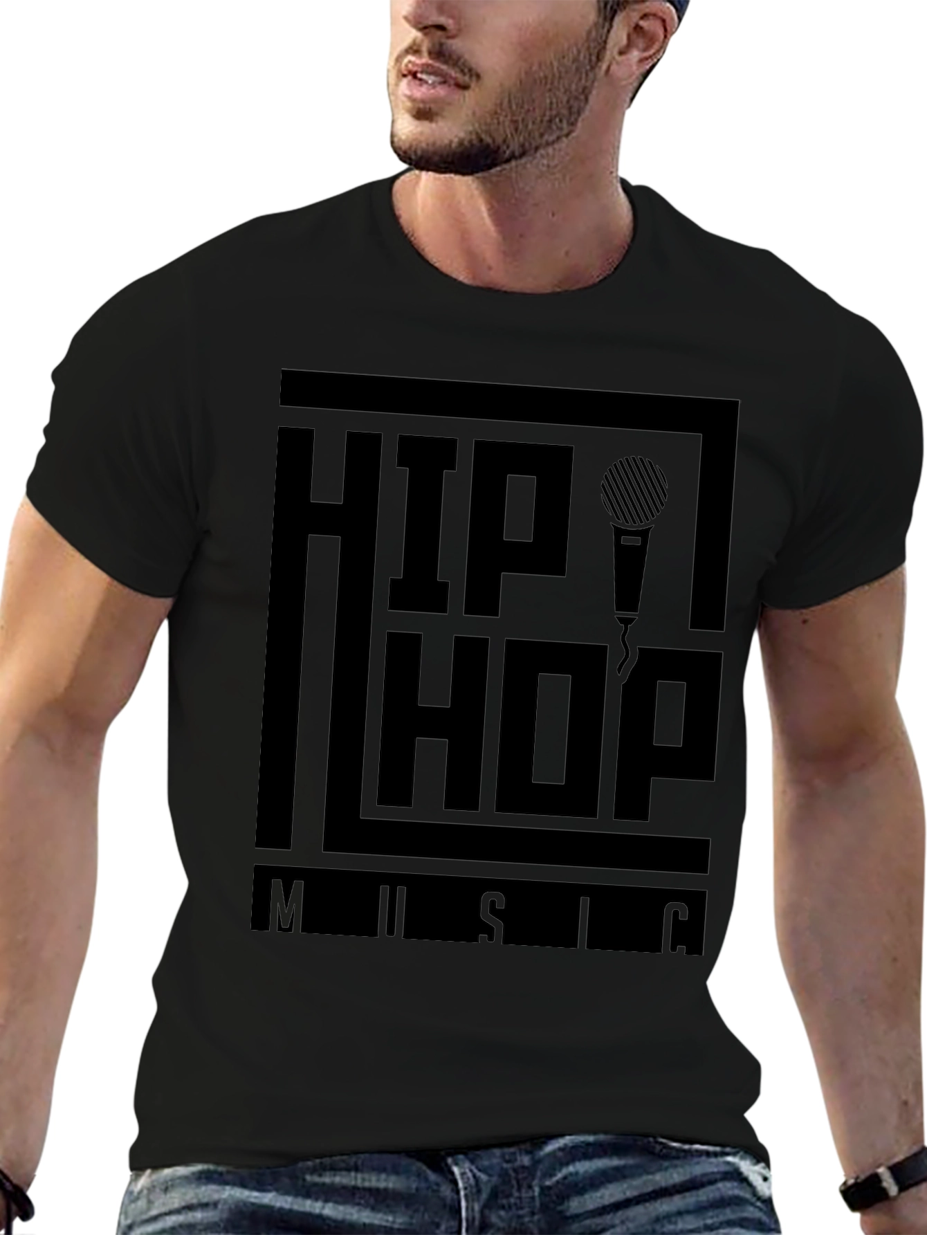 Hip Hop Music T-Shirt - Black Graphic Tee