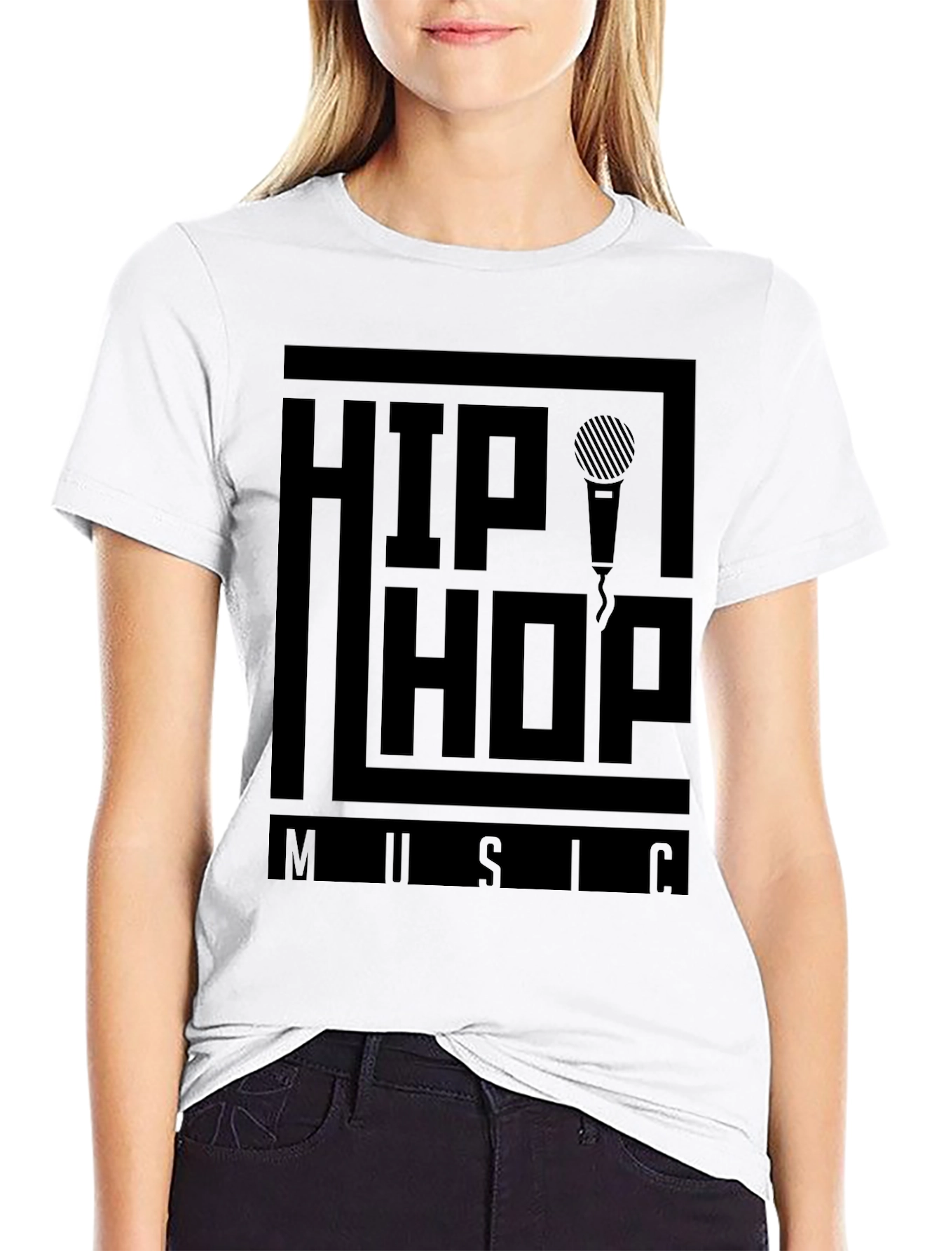 Hip Hop Music T-Shirt - Black Graphic Tee