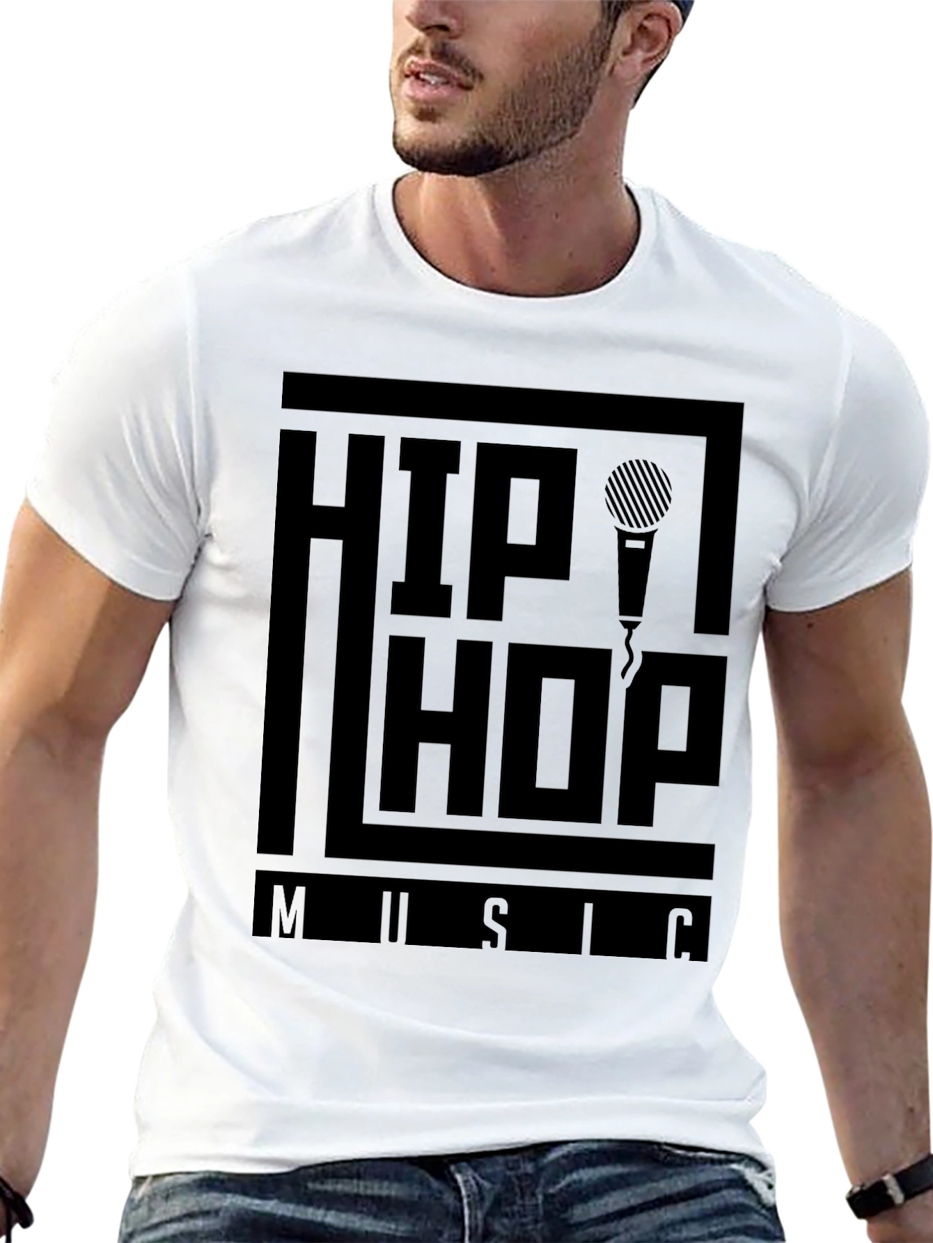 Hip Hop Music T-Shirt - Black Graphic Tee