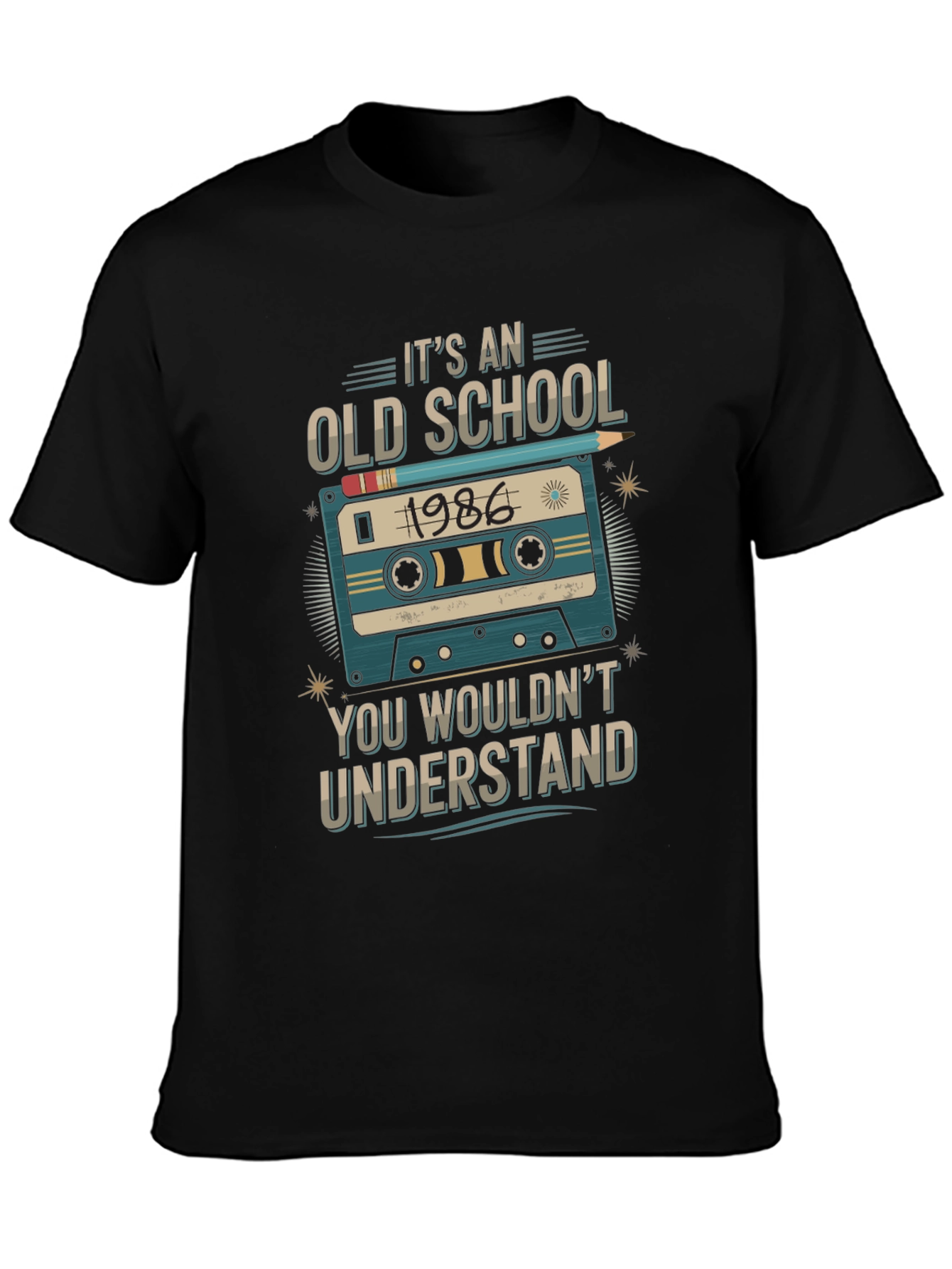Retro 1986 Cassette Tape Old School T-Shirt