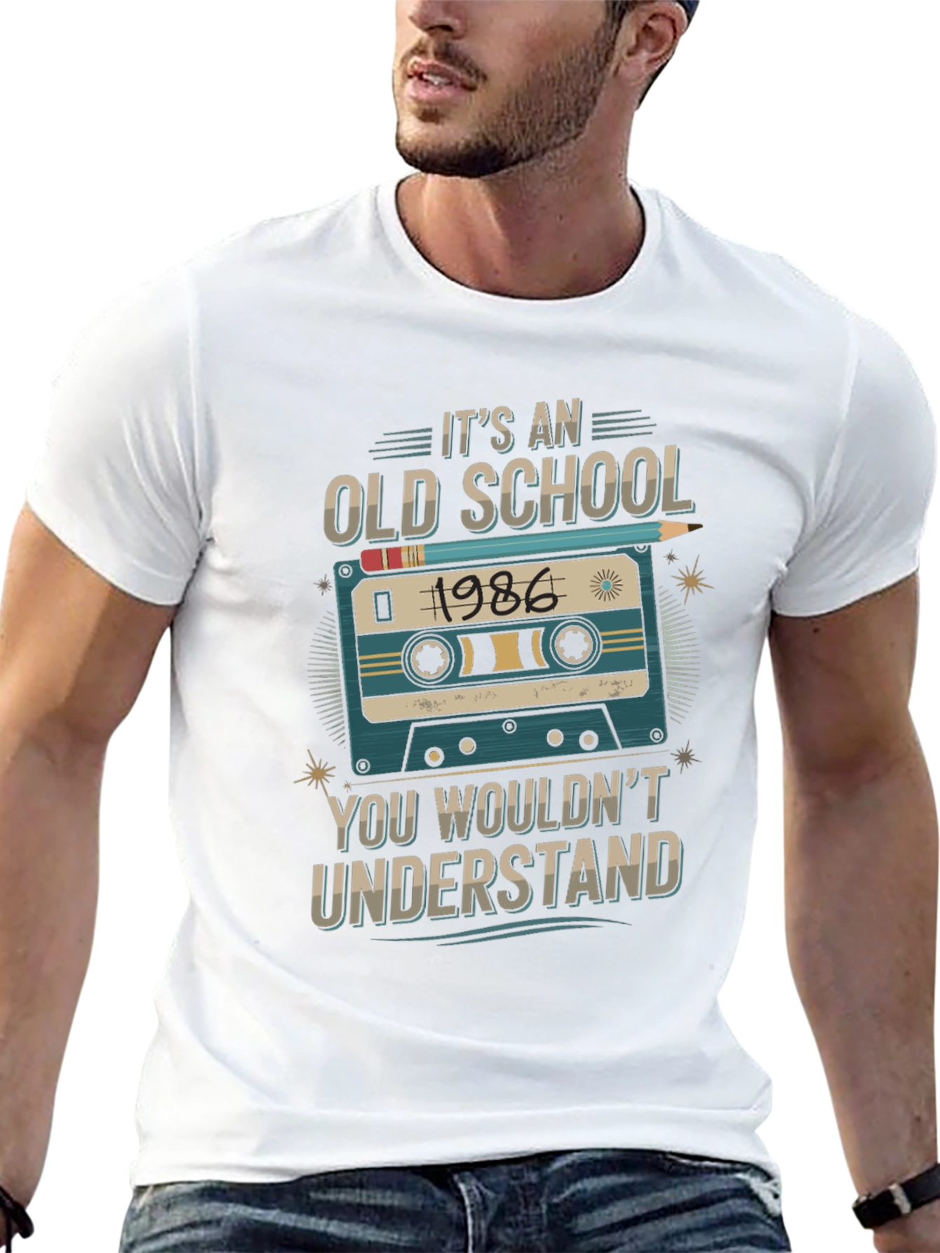 Retro 1986 Cassette Tape Old School T-Shirt