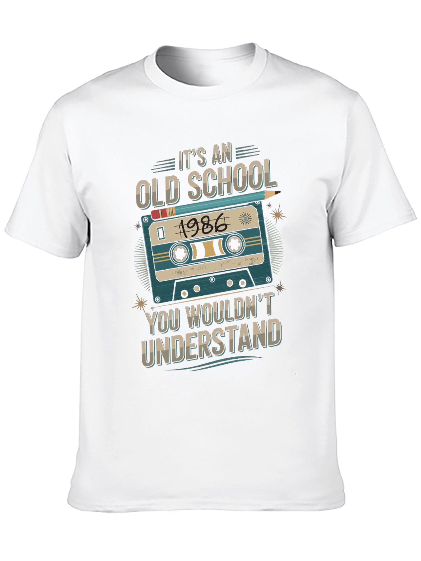 Retro 1986 Cassette Tape Old School T-Shirt