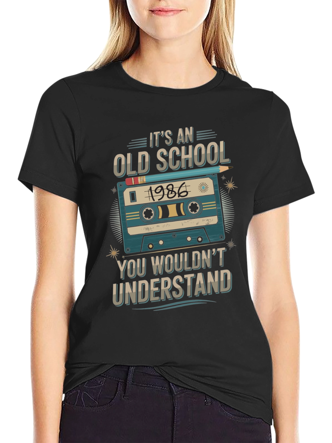 Retro 1986 Cassette Tape Old School T-Shirt