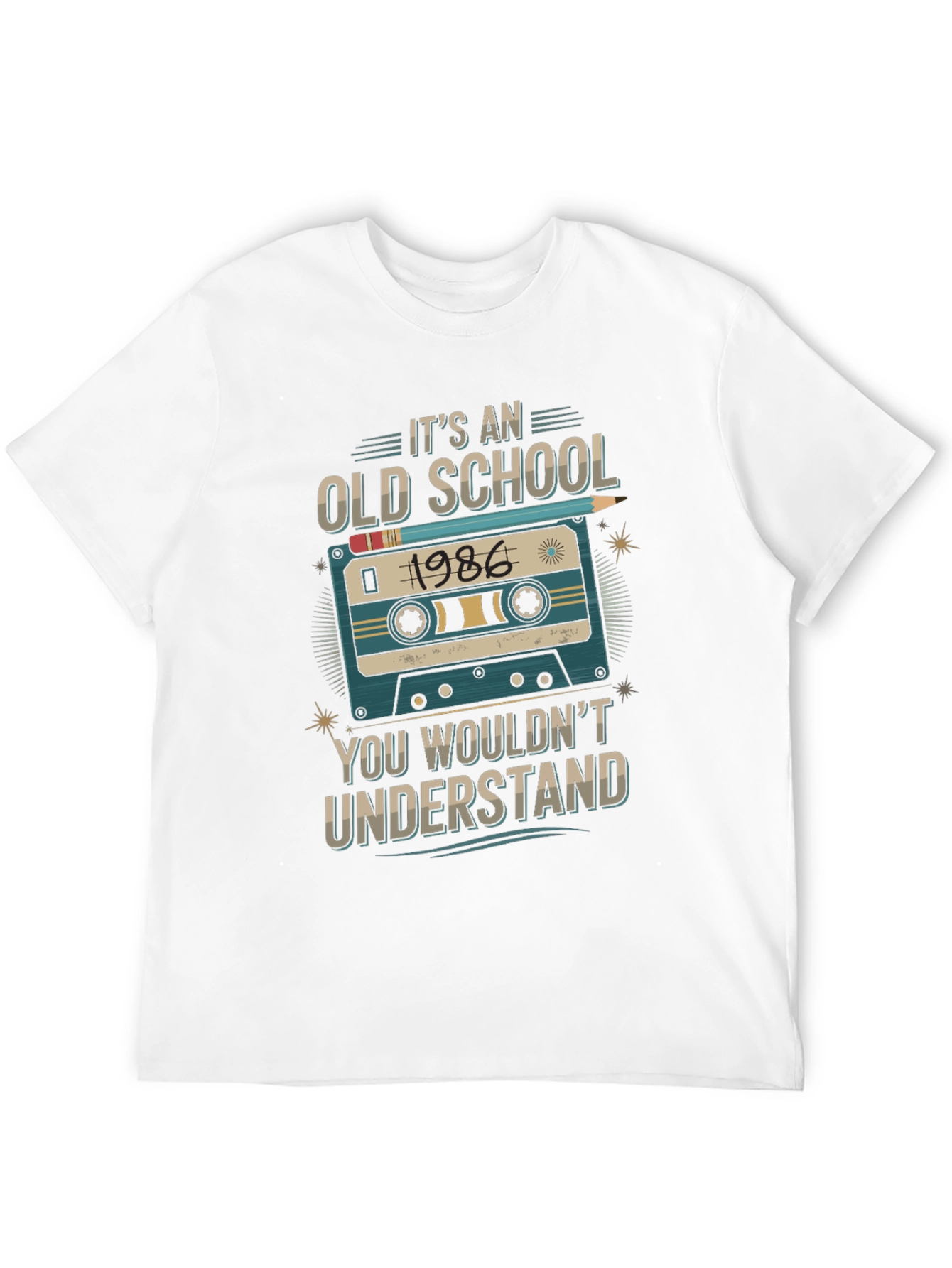 Retro 1986 Cassette Tape Old School T-Shirt