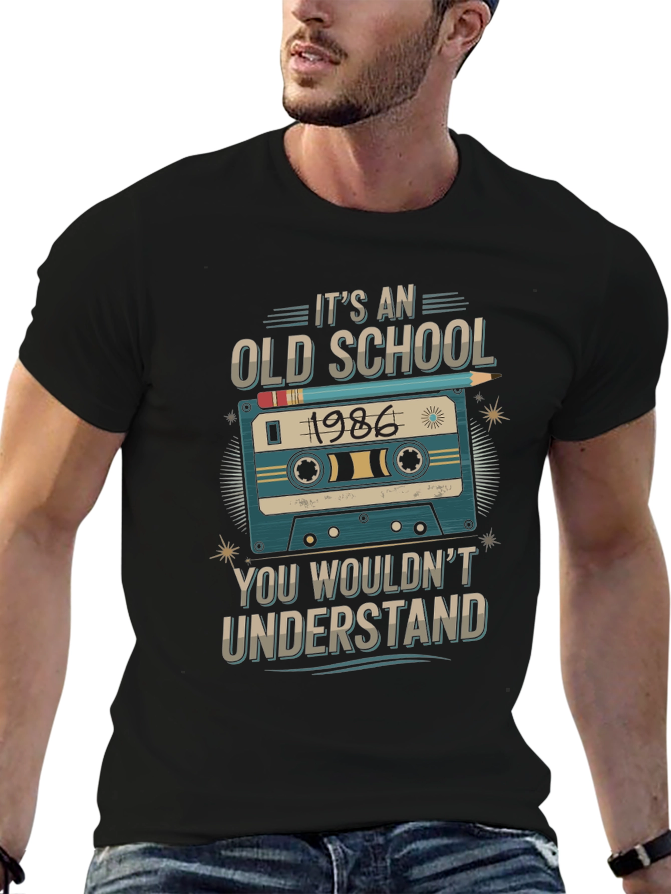 Retro 1986 Cassette Tape Old School T-Shirt