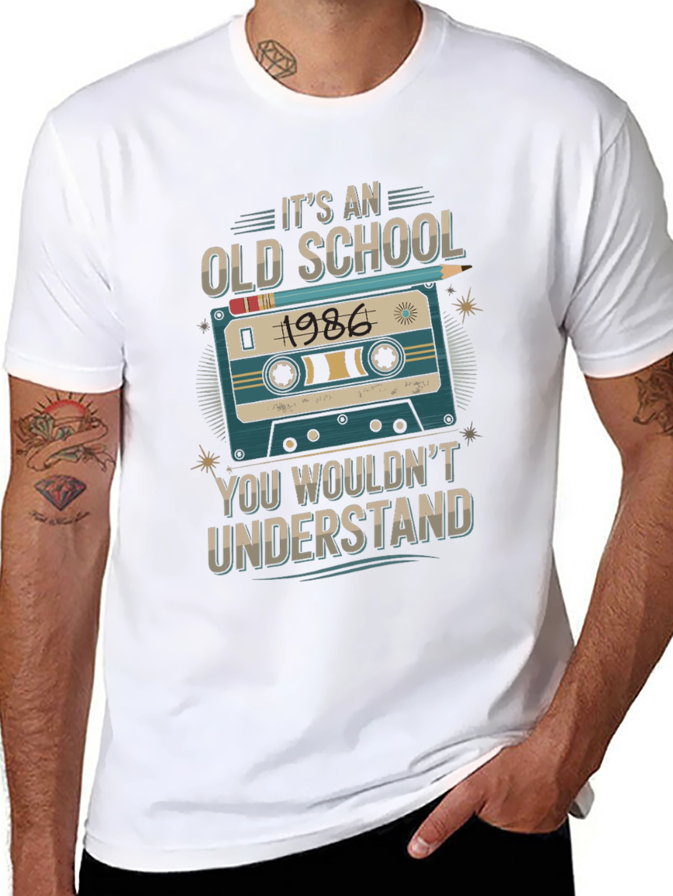 Retro 1986 Cassette Tape Old School T-Shirt