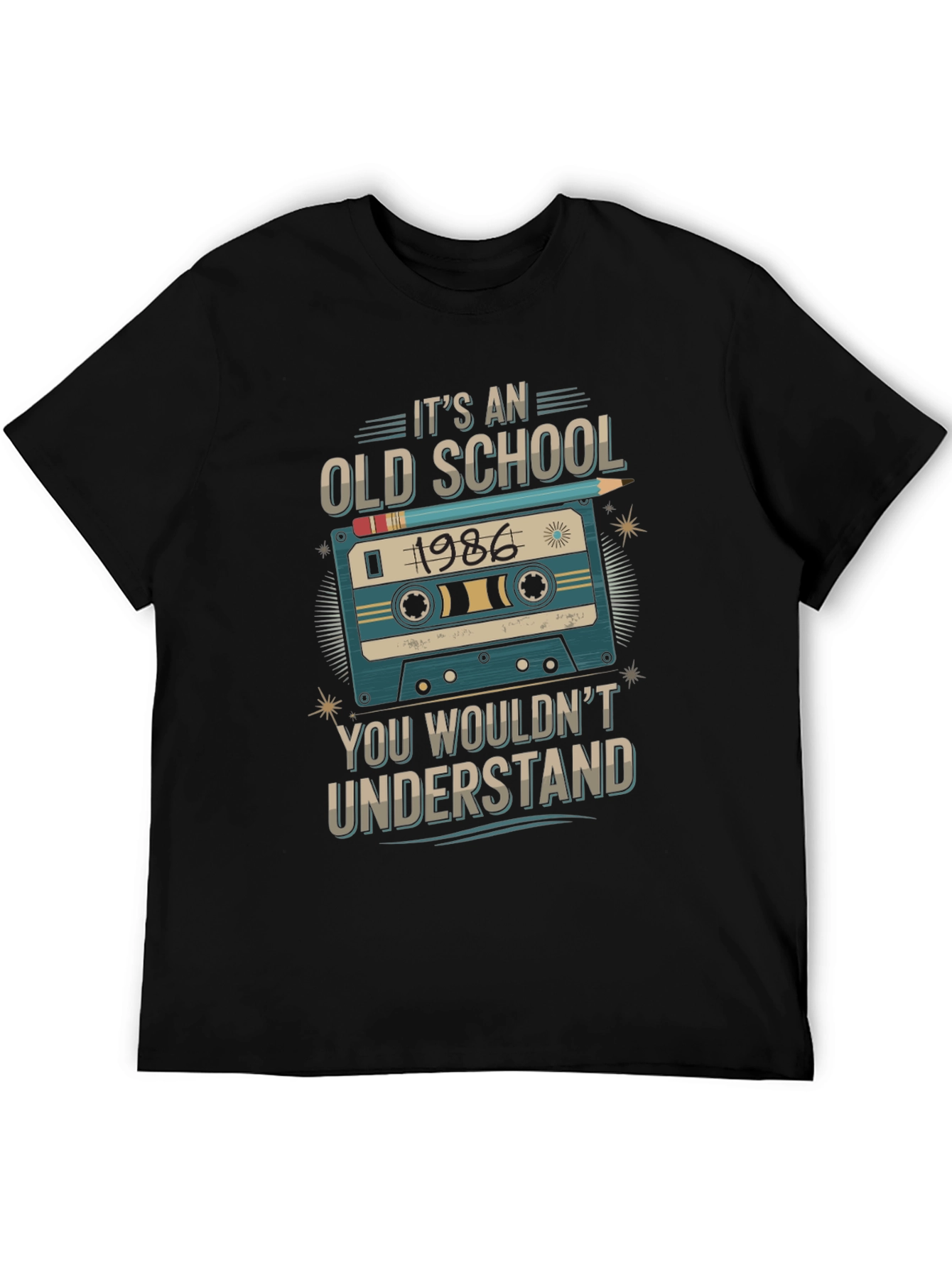 Retro 1986 Cassette Tape Old School T-Shirt