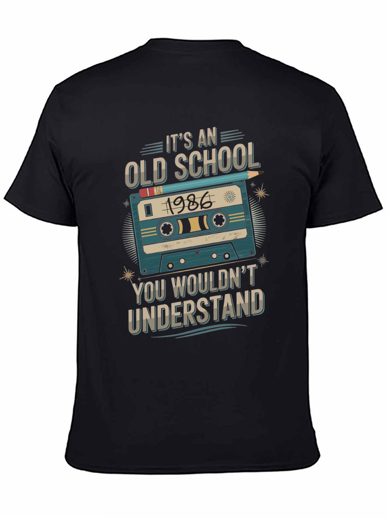 Retro 1986 Cassette Tape Old School T-Shirt