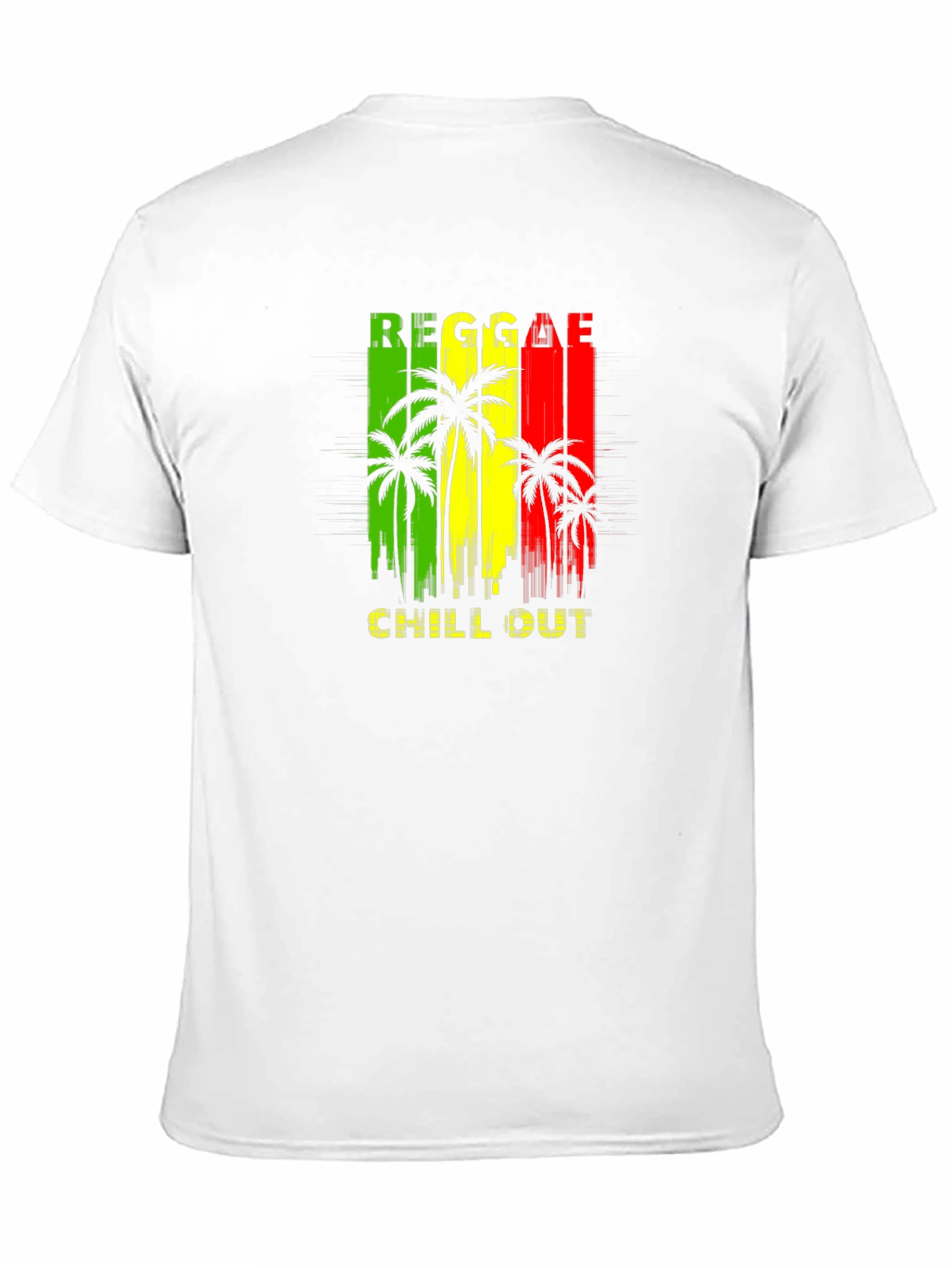 Reggae Chill Out Black T-Shirt with Palm Tree Design
