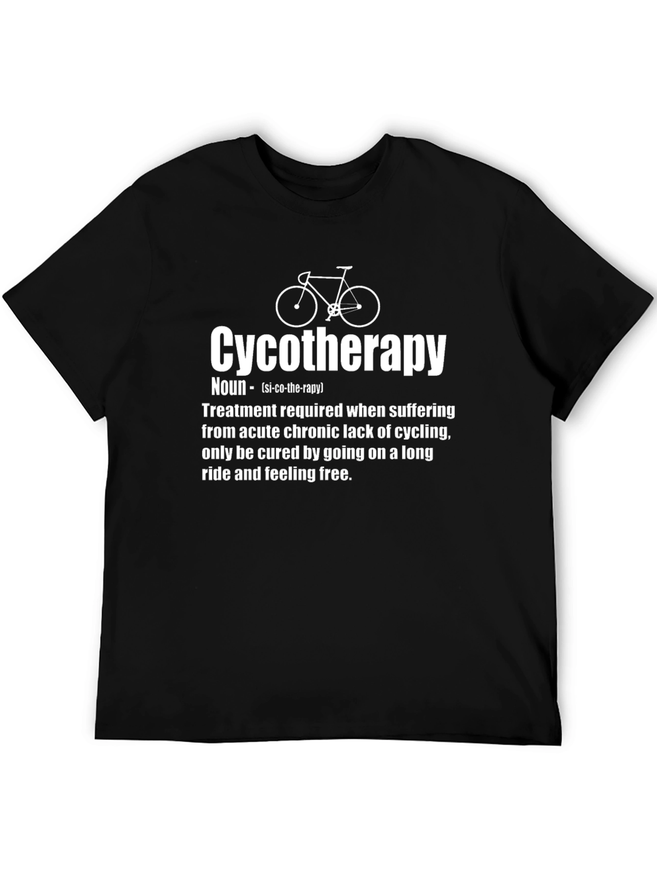 Cycotherapy Definition T-Shirt - Funny Cycling Therapy Tee