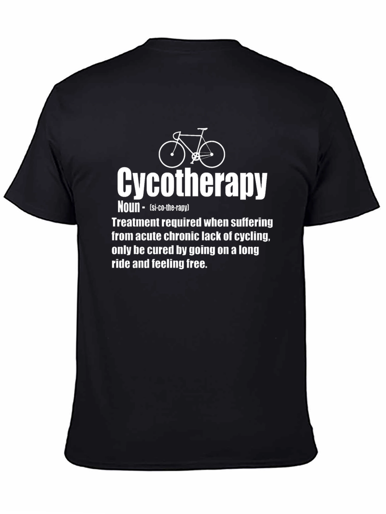 Cycotherapy Definition T-Shirt - Funny Cycling Therapy Tee