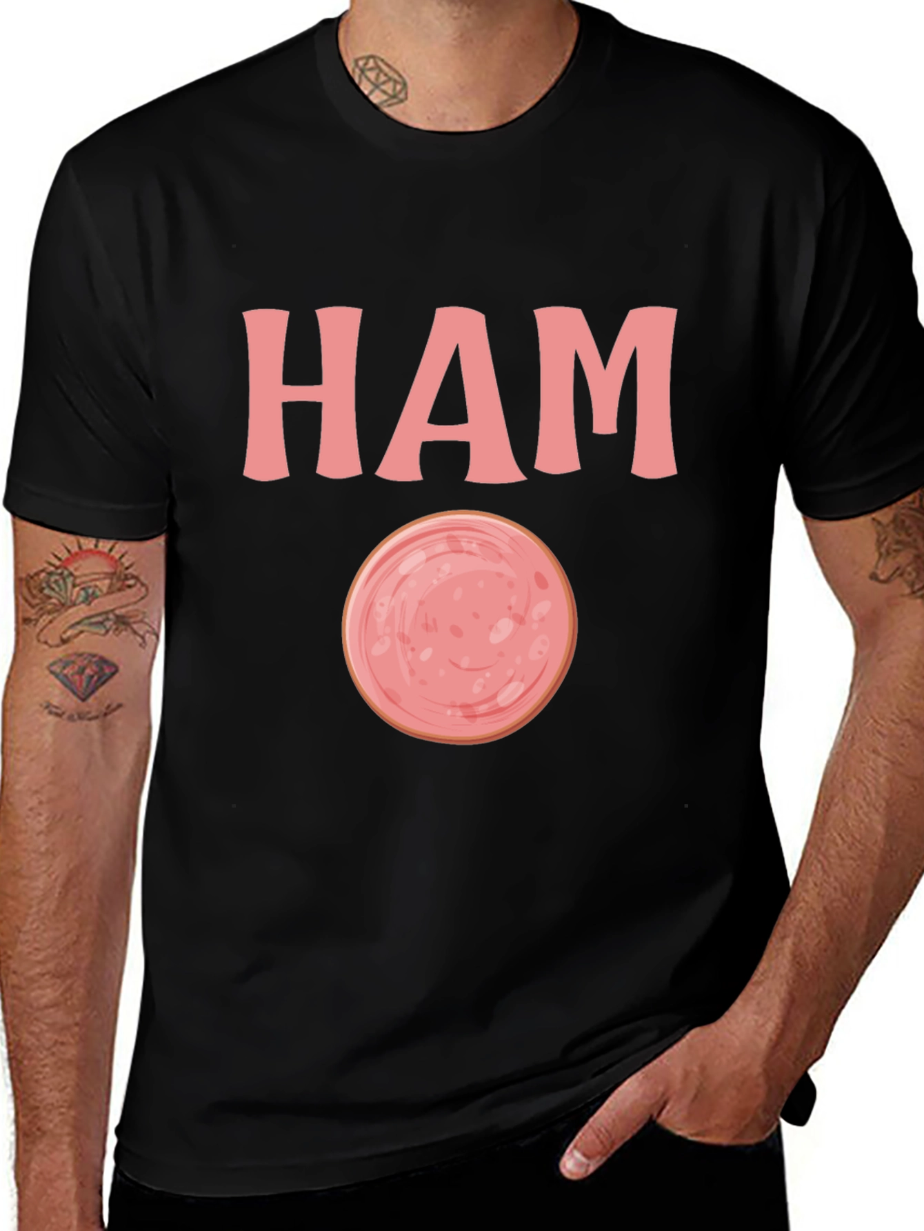 Humorous HAM Graphic T-Shirt