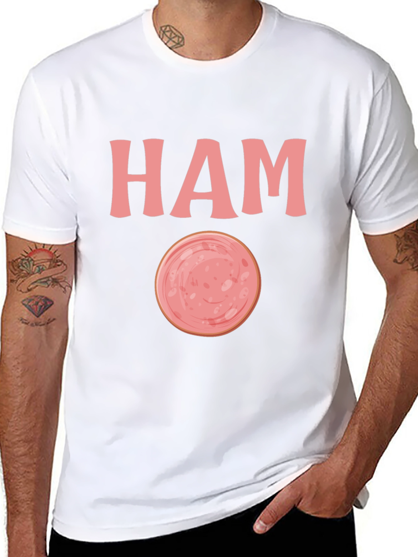 Humorous HAM Graphic T-Shirt