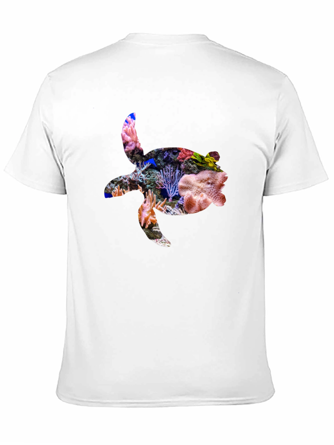 Coral Turtle Graphic Tee - Black