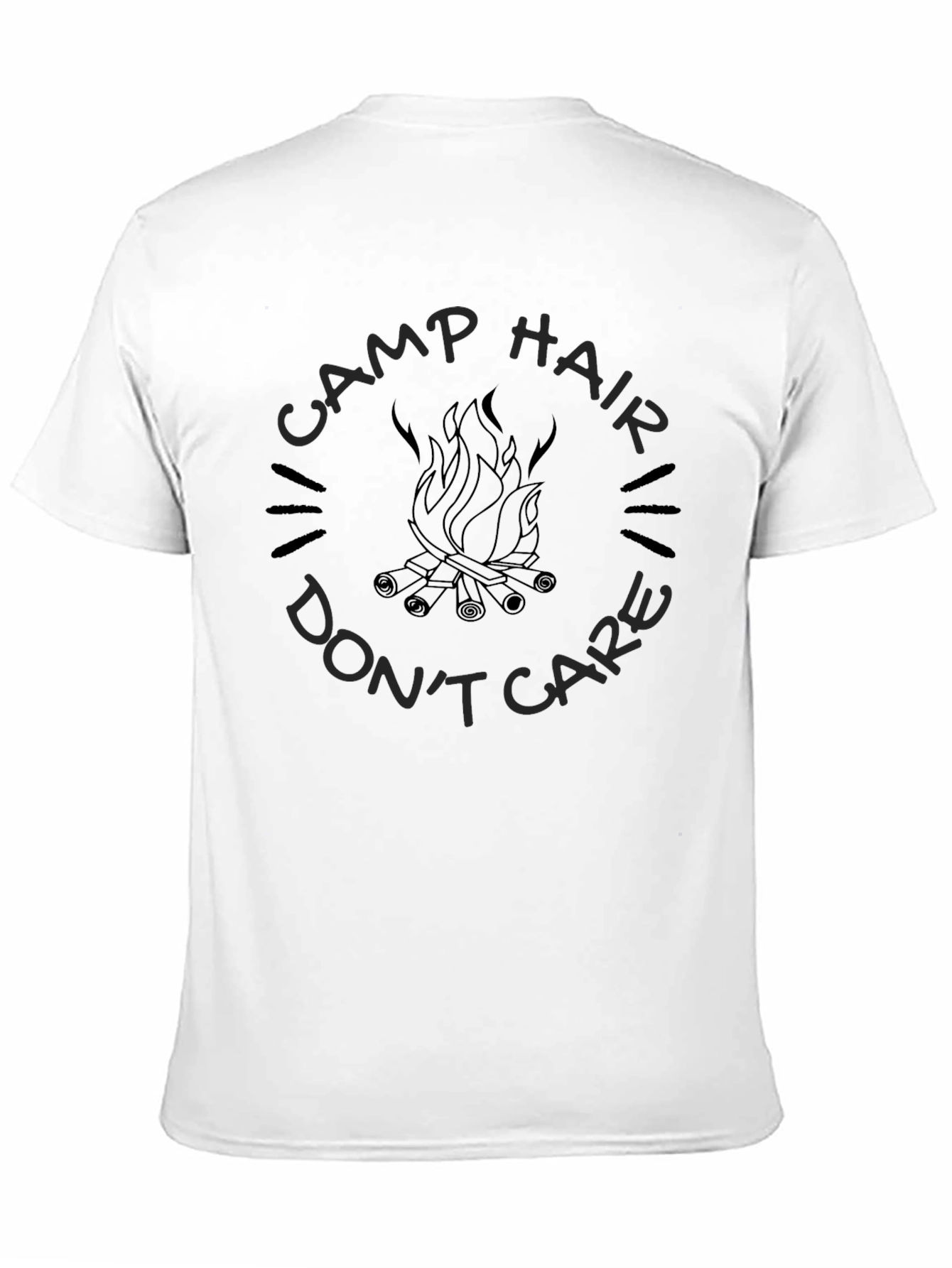 Camp Hair Dont Care T-Shirt - Black