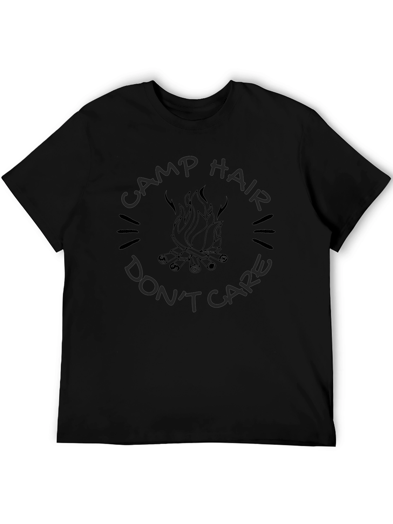Camp Hair Dont Care T-Shirt - Black