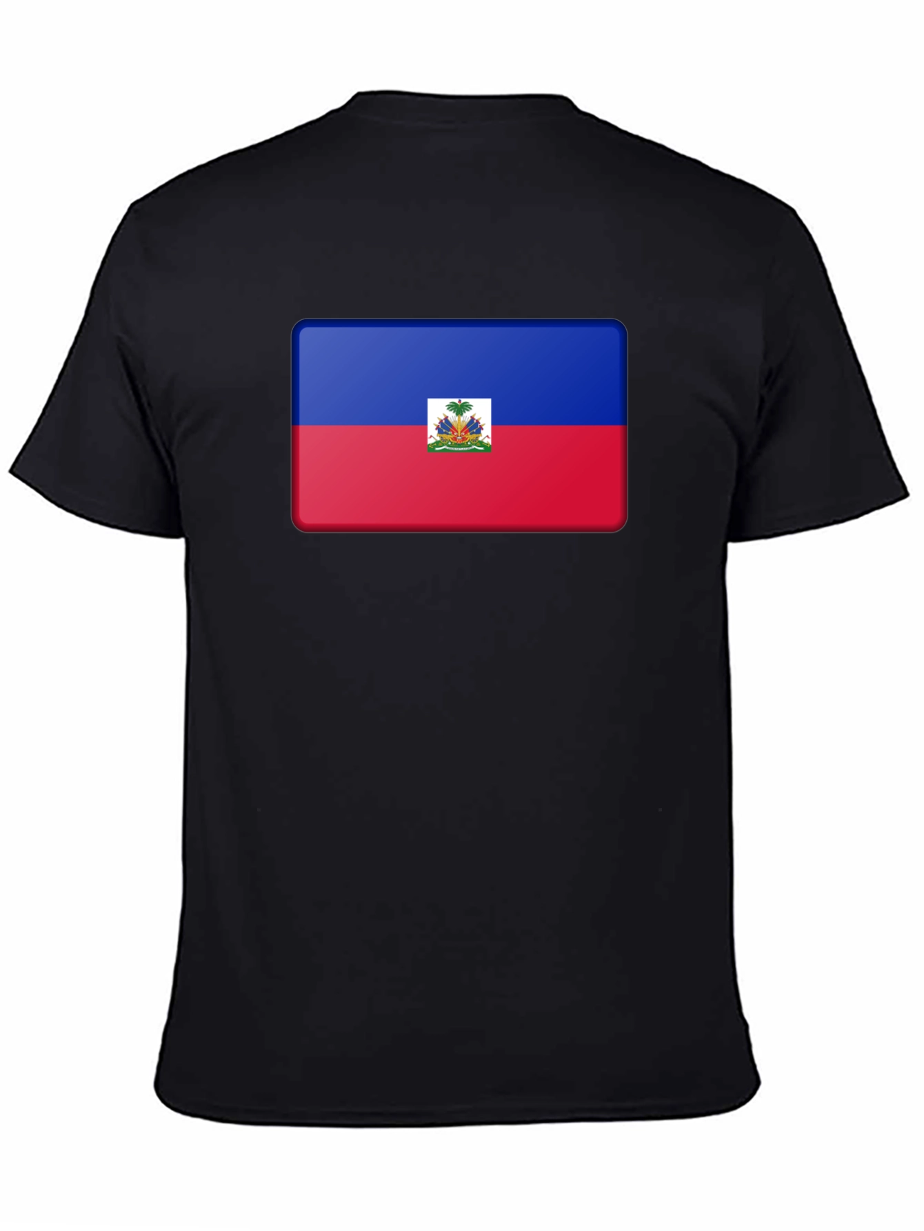 Haiti Flag T-Shirt - Black Casual Tee