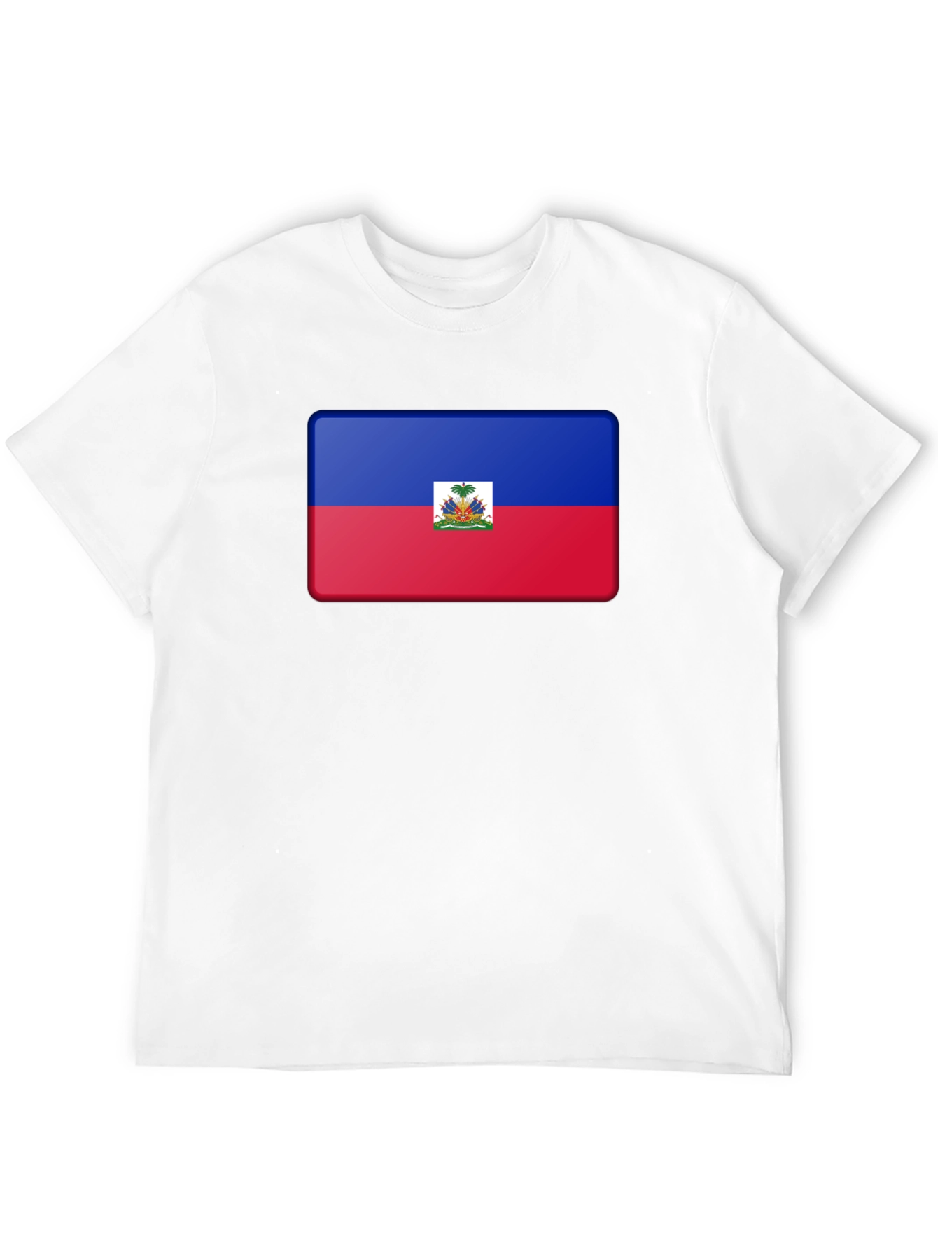 Haiti Flag T-Shirt - Black Casual Tee