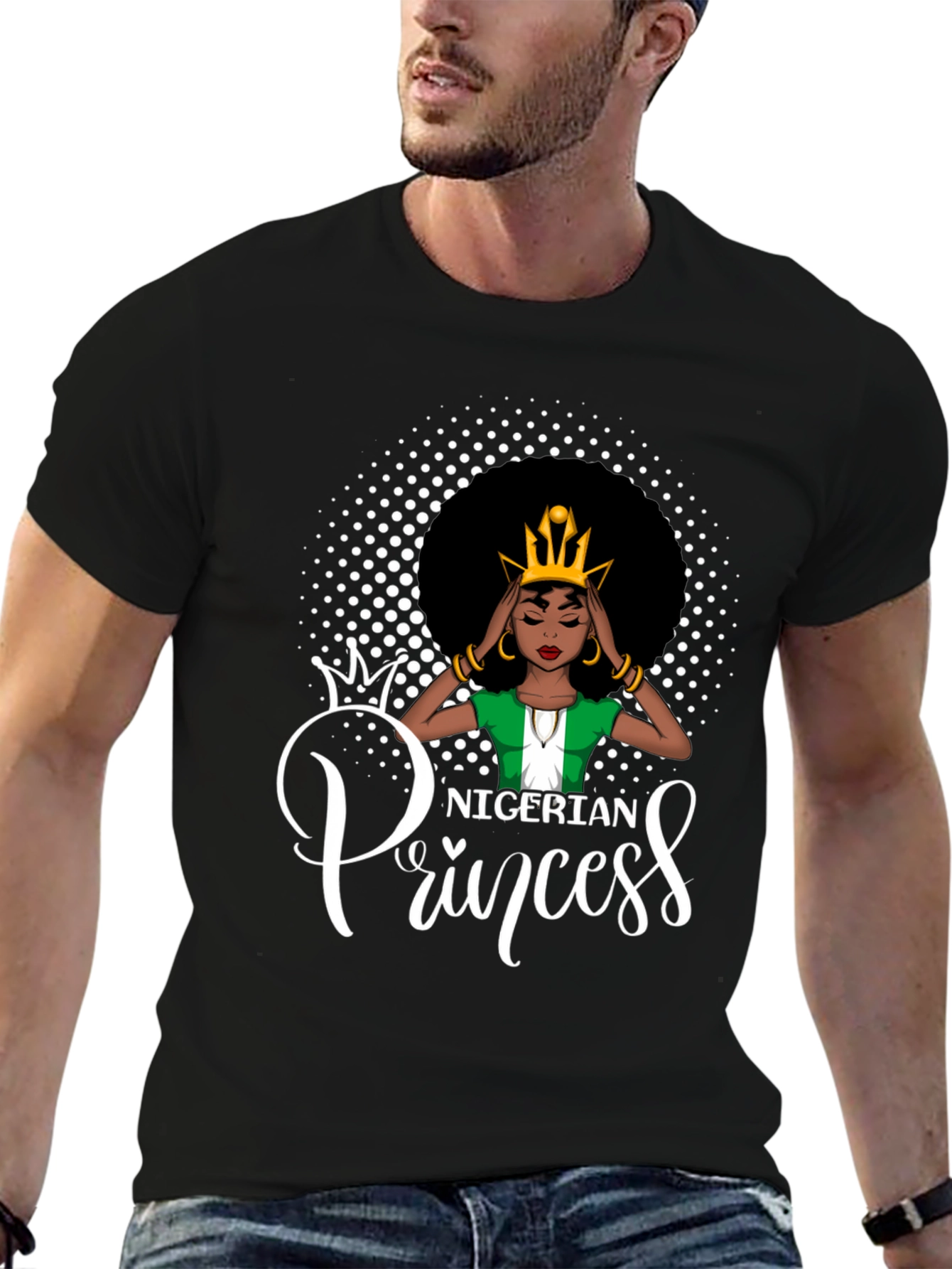 Nigerian Princess Black T-Shirt