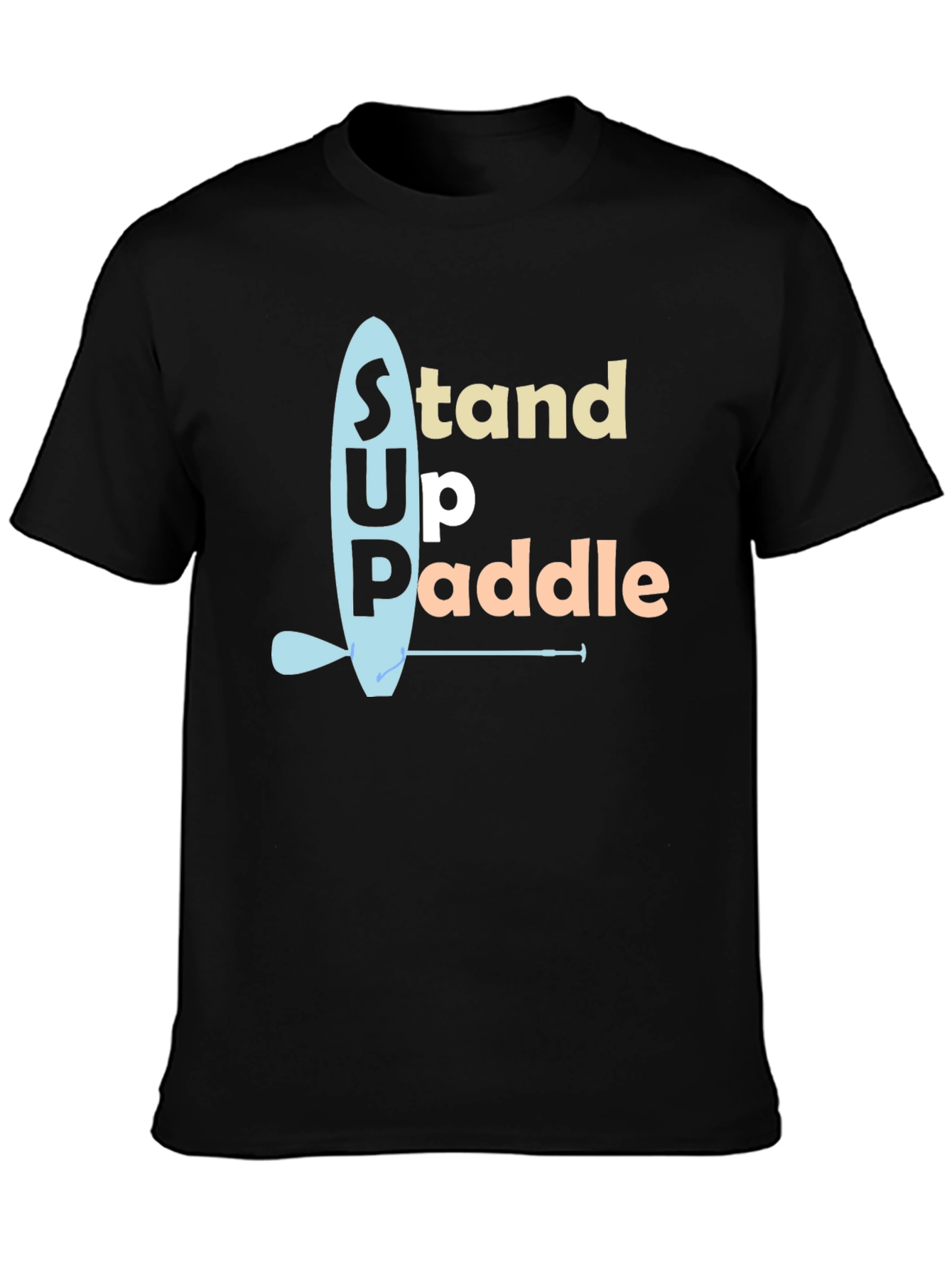 Stand Up Paddle Graphic Tee - Black