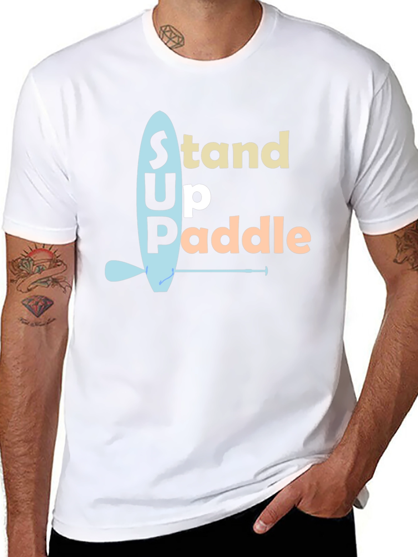 Stand Up Paddle Graphic Tee - Black
