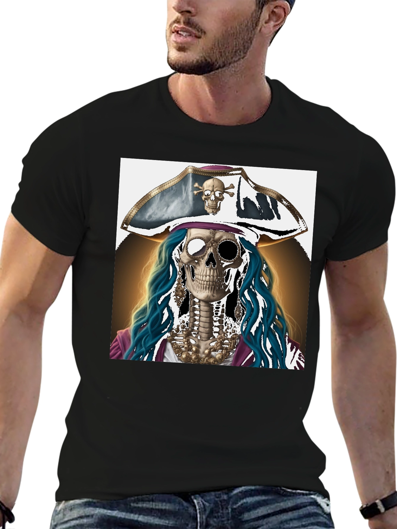 Pirate Skeleton T-Shirt - Unique Graphic Tee