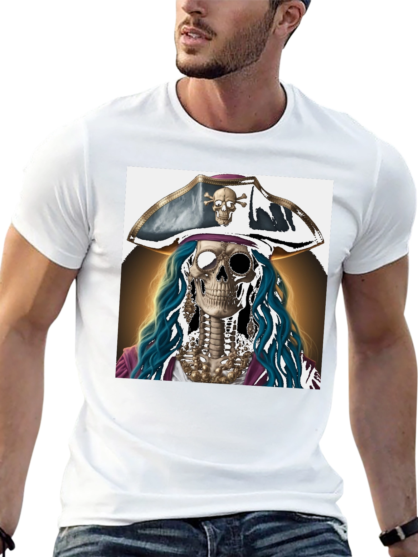 Pirate Skeleton T-Shirt - Unique Graphic Tee