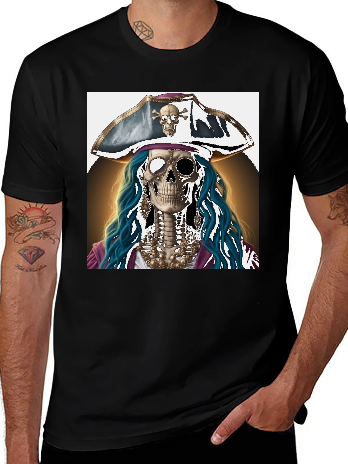 Pirate Skeleton T-Shirt - Unique Graphic Tee