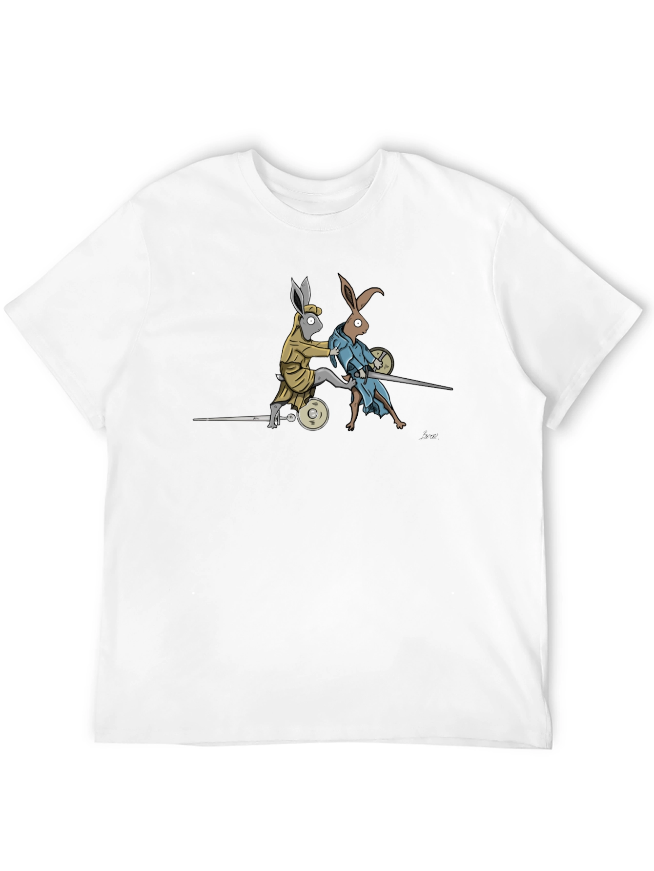 Fencing Rabbits Graphic Tee - Unique Design