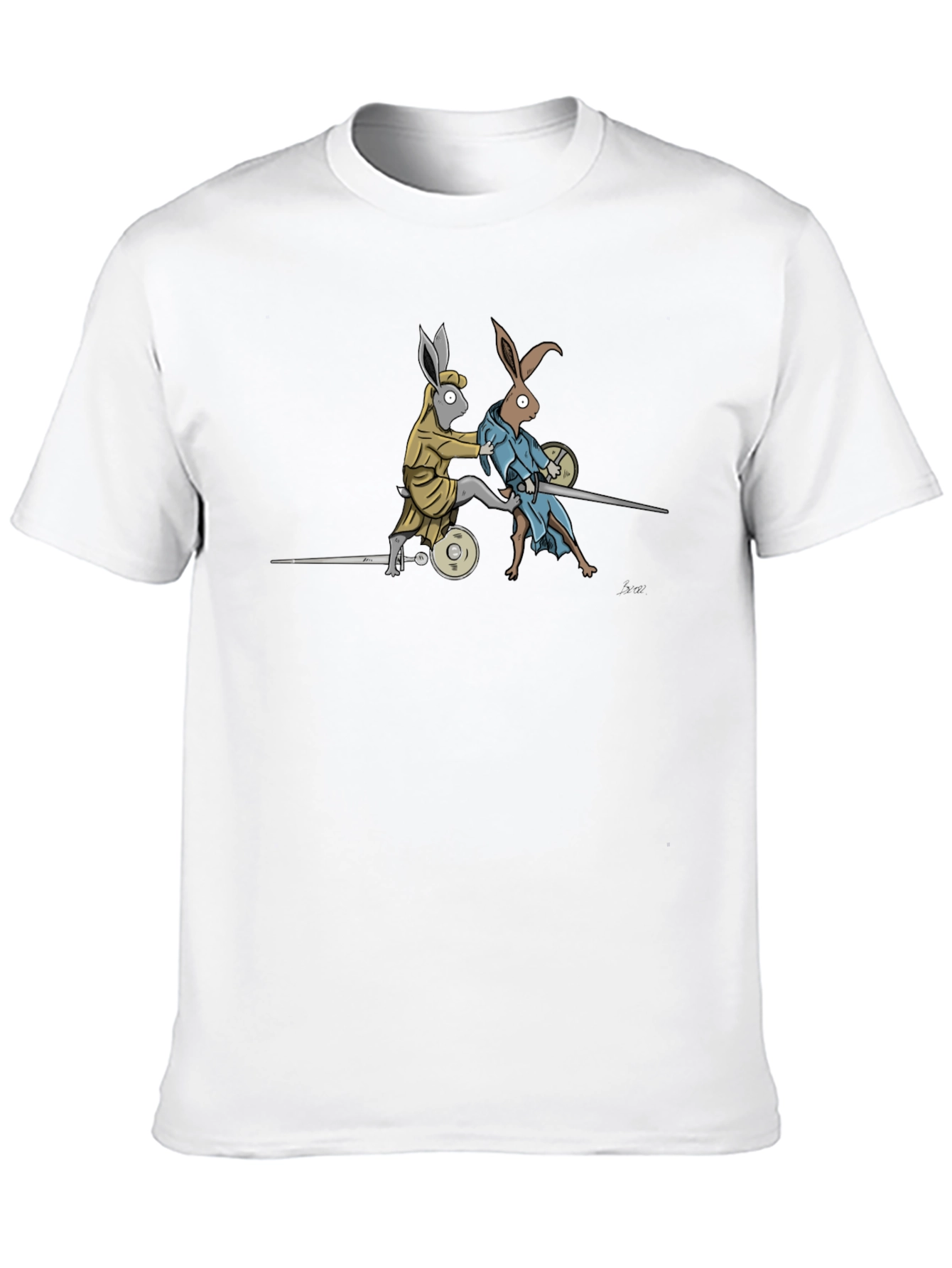 Fencing Rabbits Graphic Tee - Unique Design