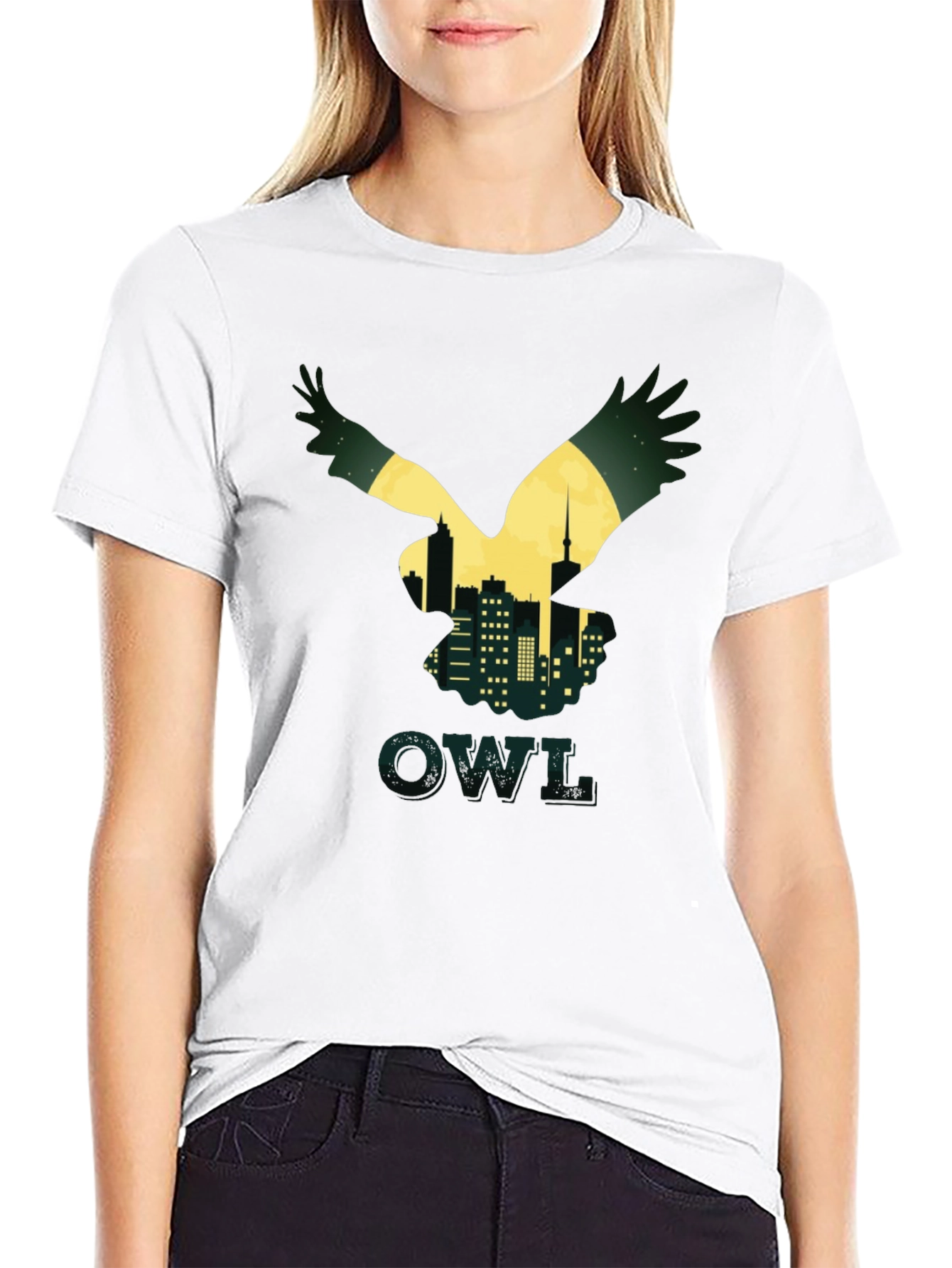 Owl Cityscape Graphic Tee