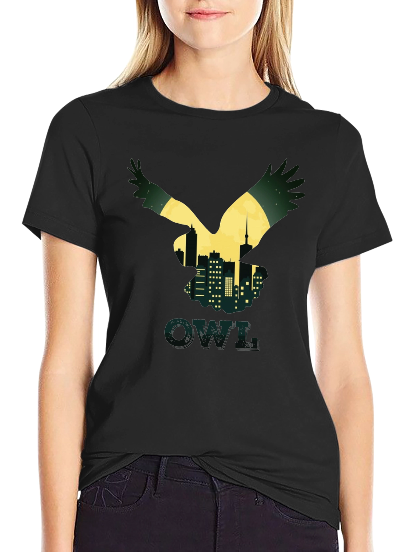 Owl Cityscape Graphic Tee
