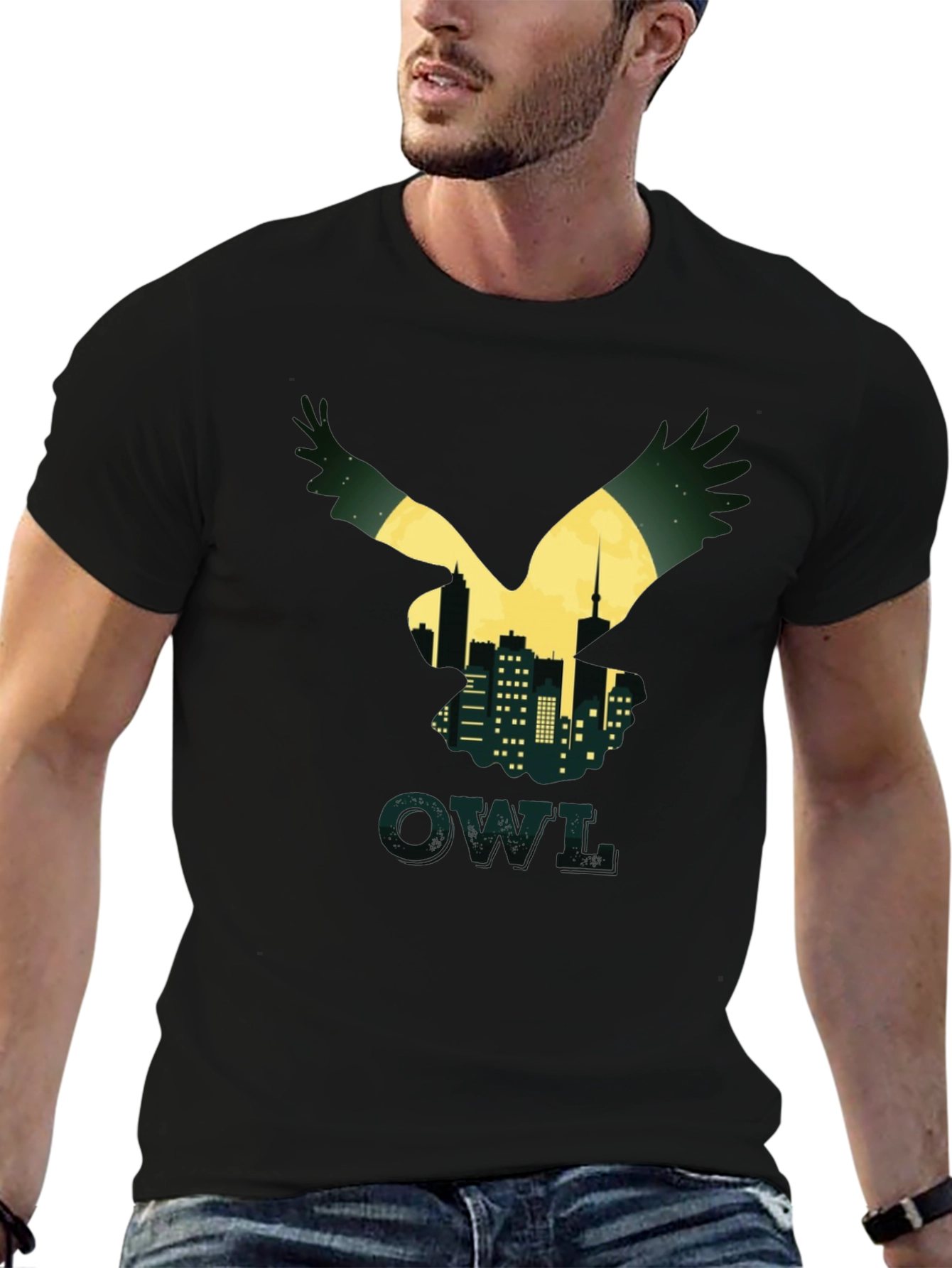 Owl Cityscape Graphic Tee