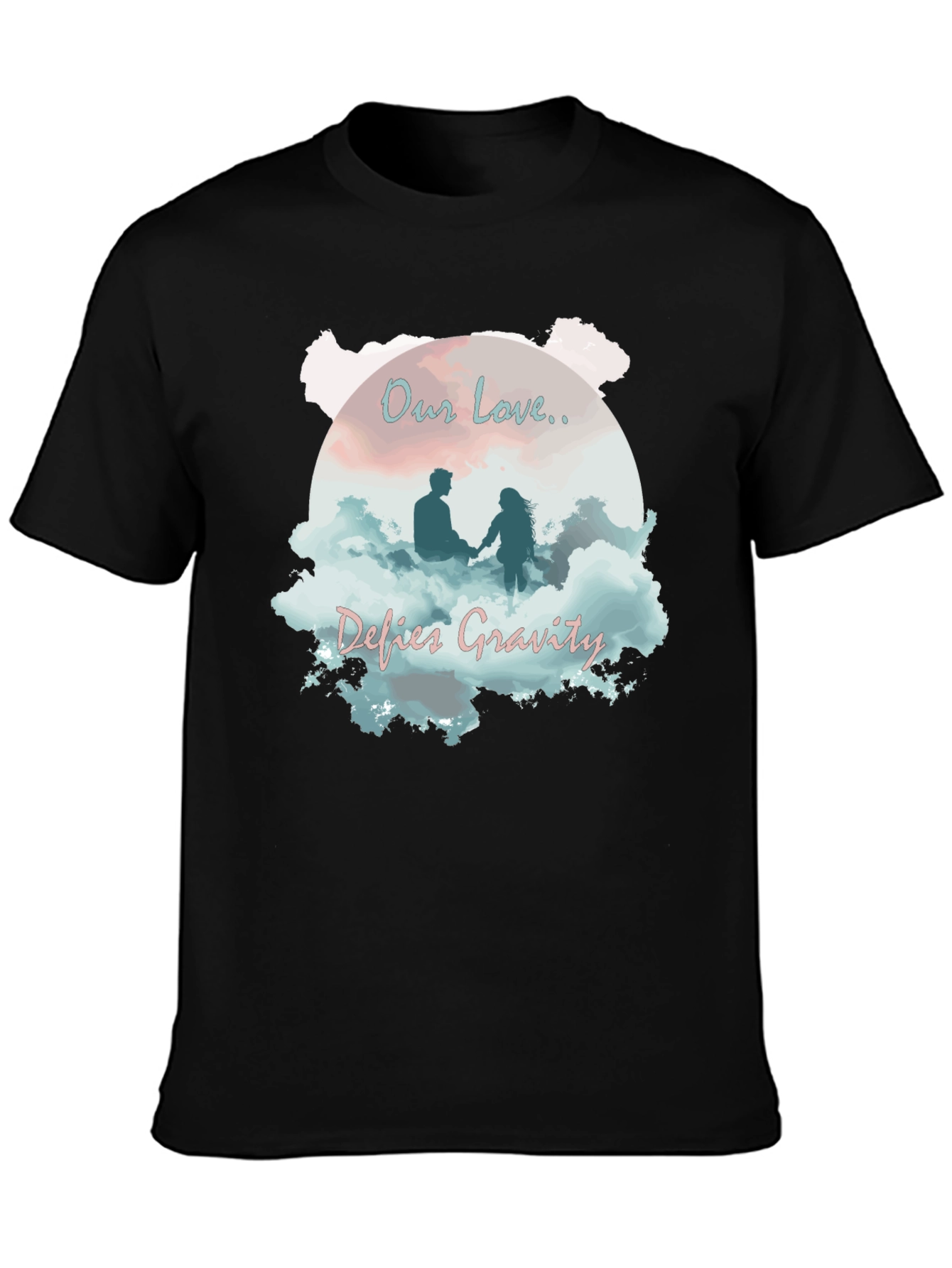 Our Love Defies Gravity Black T-Shirt