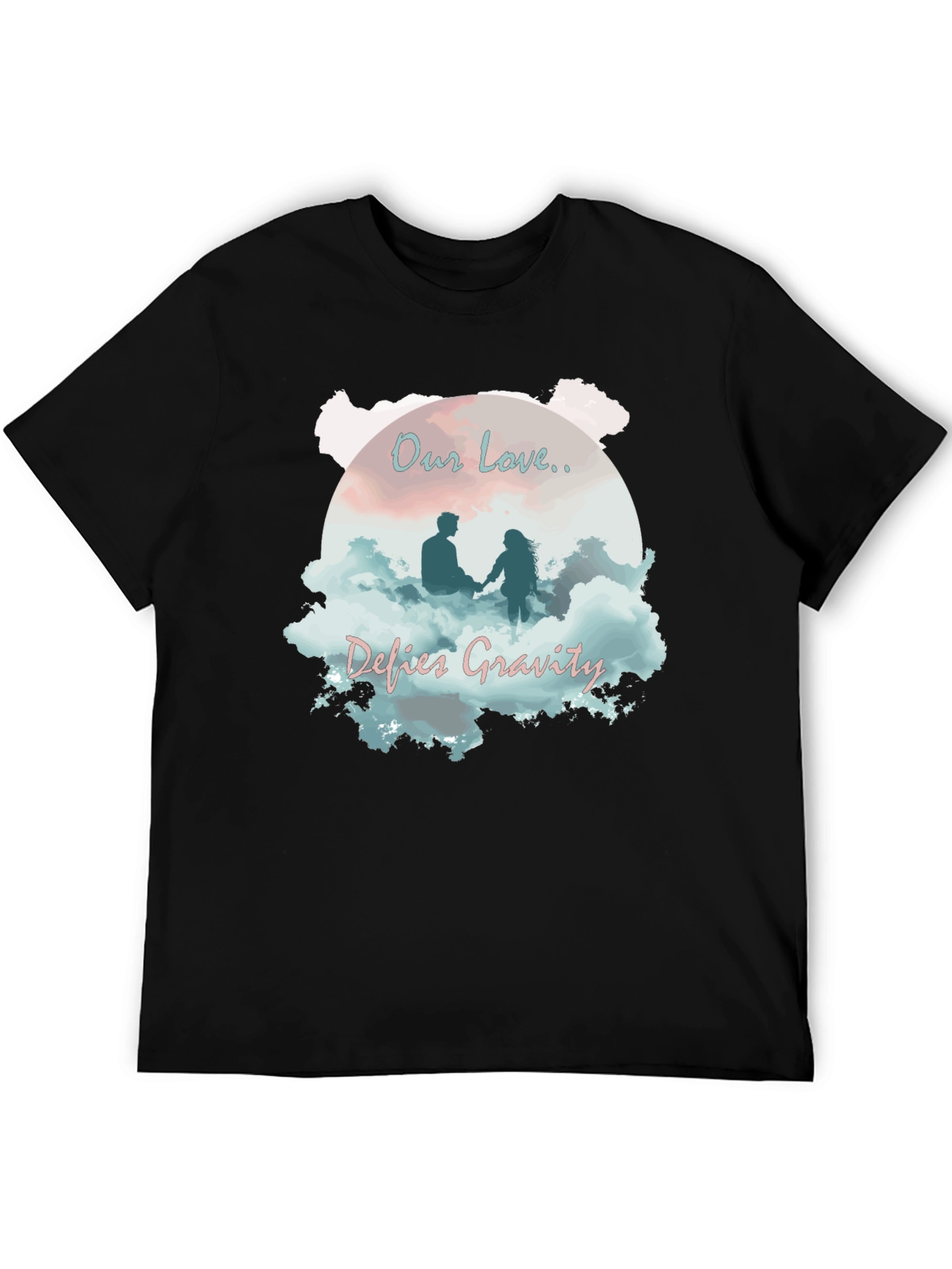 Our Love Defies Gravity Black T-Shirt