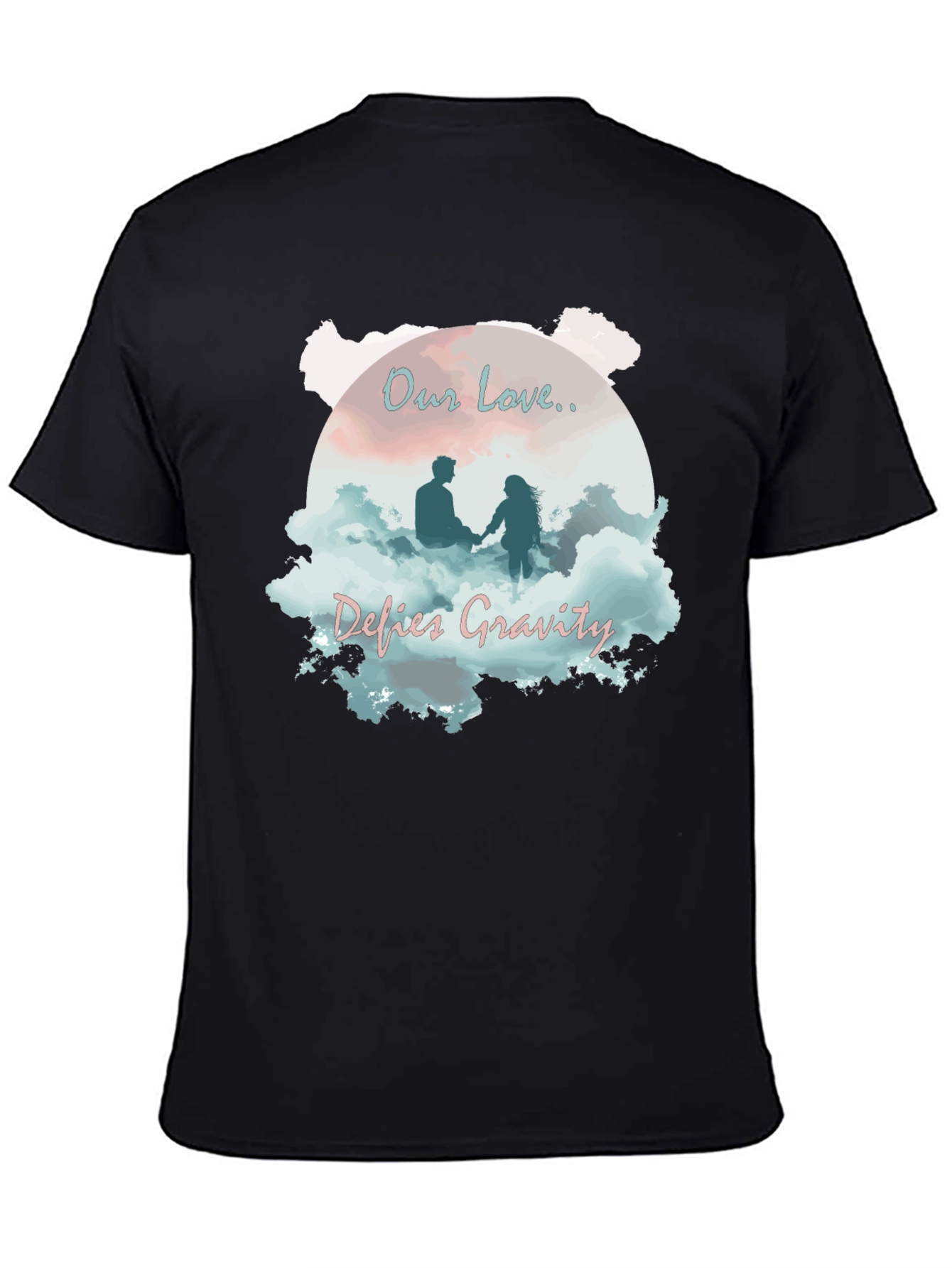 Our Love Defies Gravity Black T-Shirt