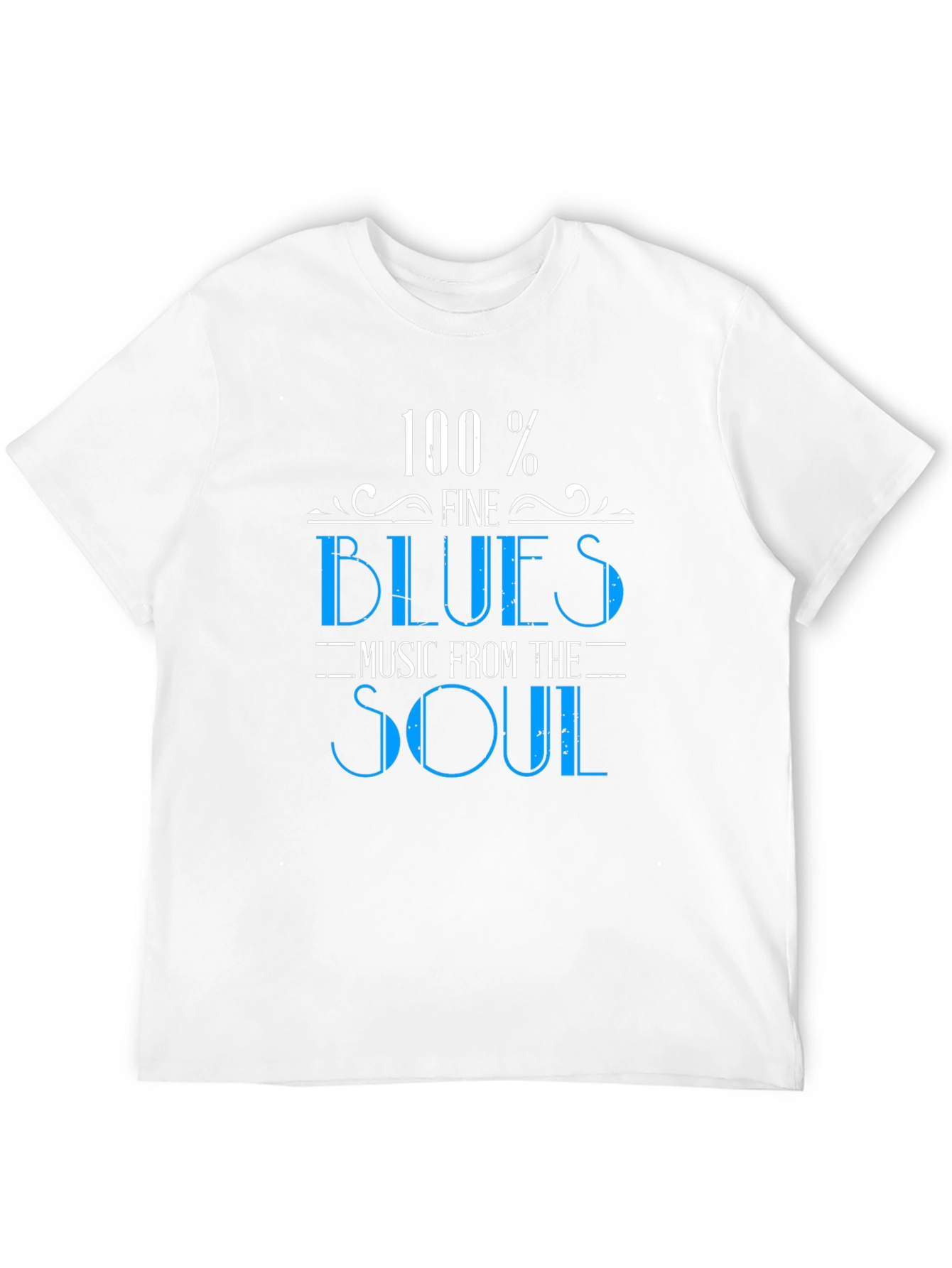 100% Fine Blues Music From the Soul Black Tee