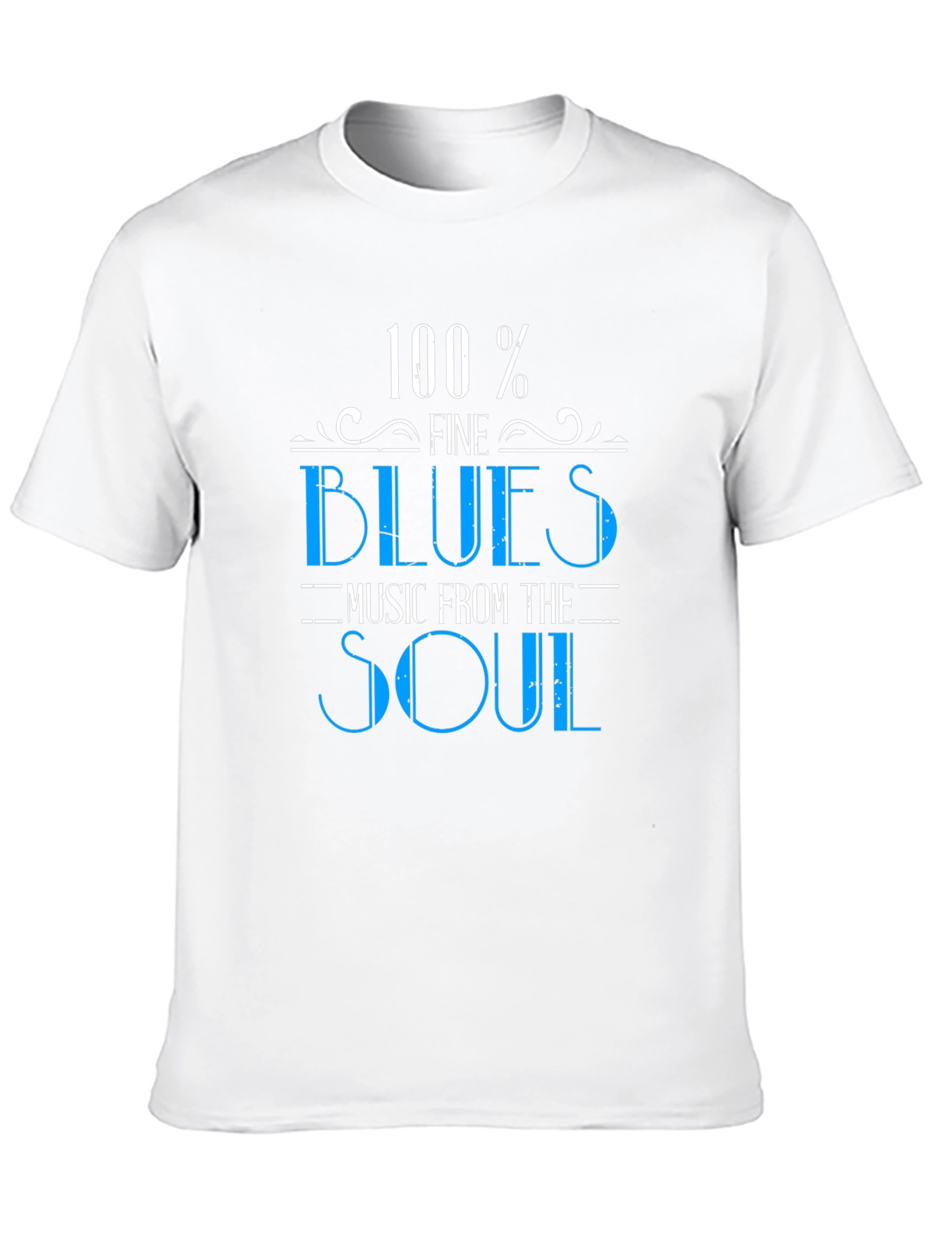 100% Fine Blues Music From the Soul Black Tee