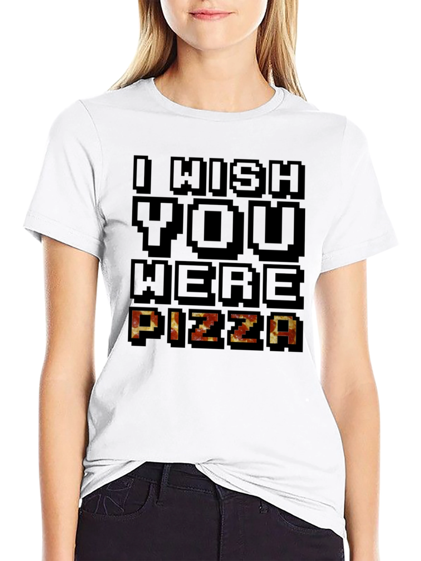 I Wish You Were Pizza Graphic T-Shirt