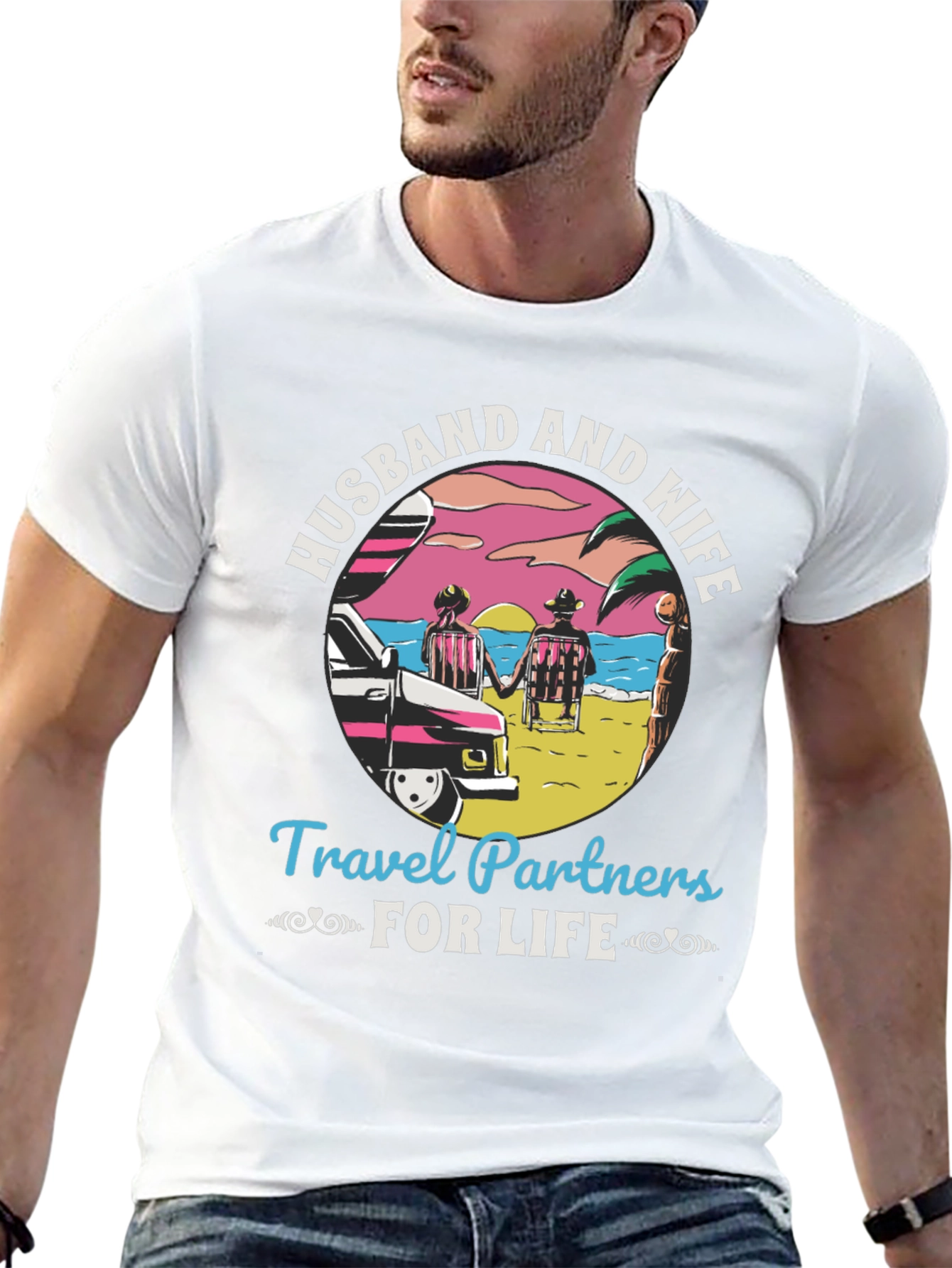 Husband and Wife Travel Partners T-Shirt