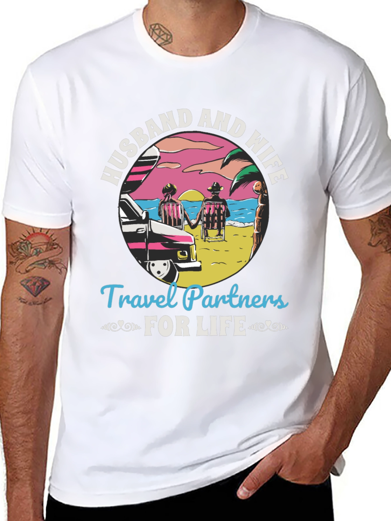 Husband and Wife Travel Partners T-Shirt