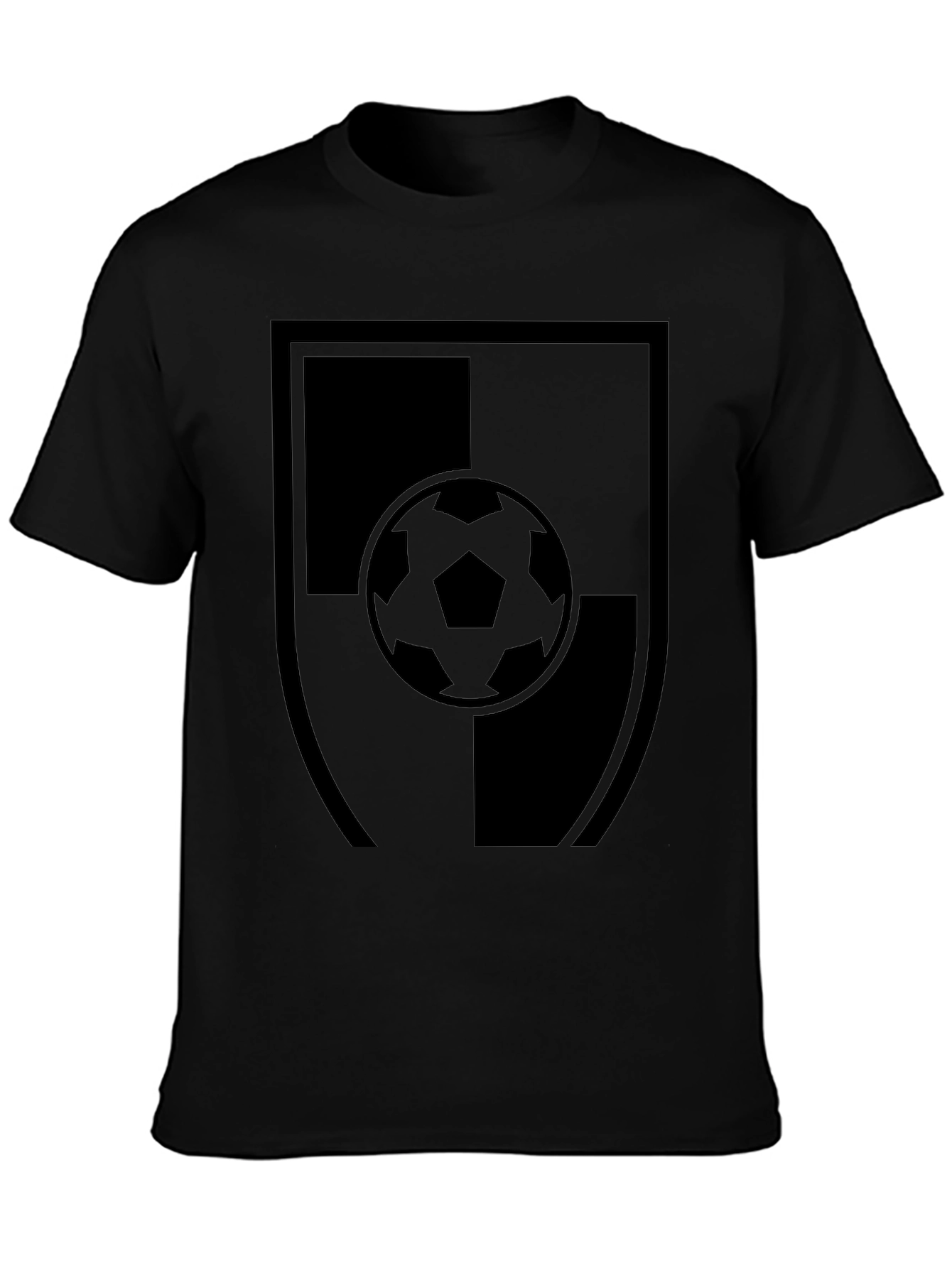 Soccer Shield Black T-Shirt