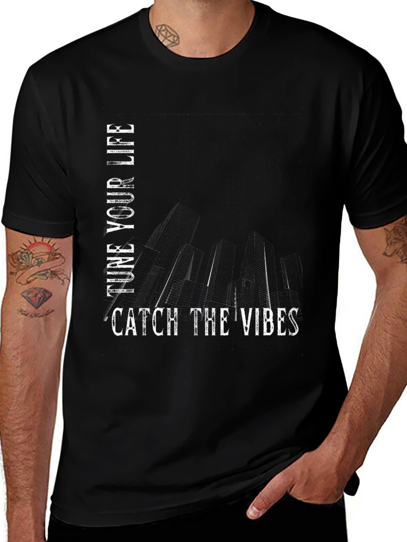 Tune Your Life Catch The Vibes Graphic Tee