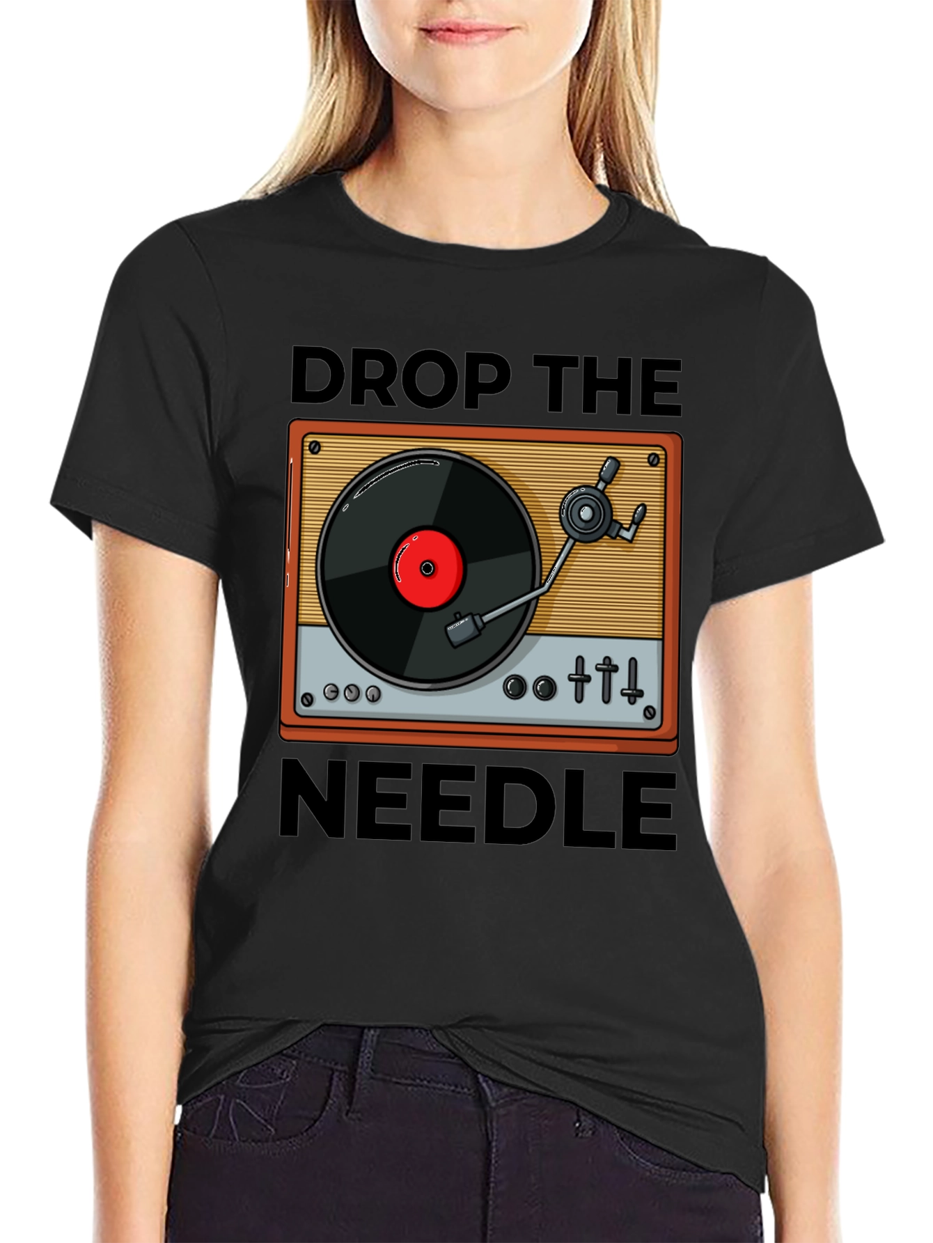 Drop The Needle Turntable Graphic Tee