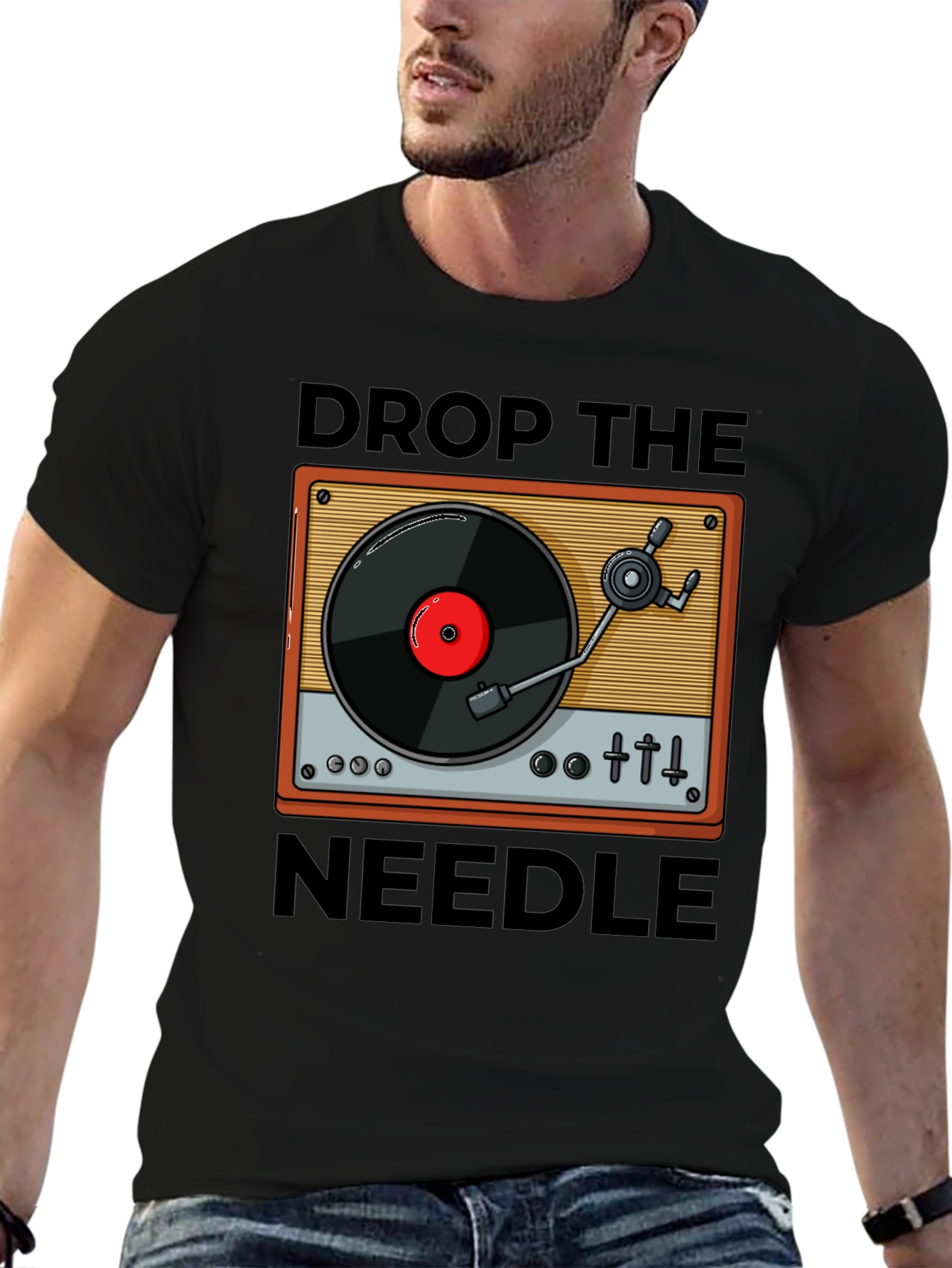Drop The Needle Turntable Graphic Tee